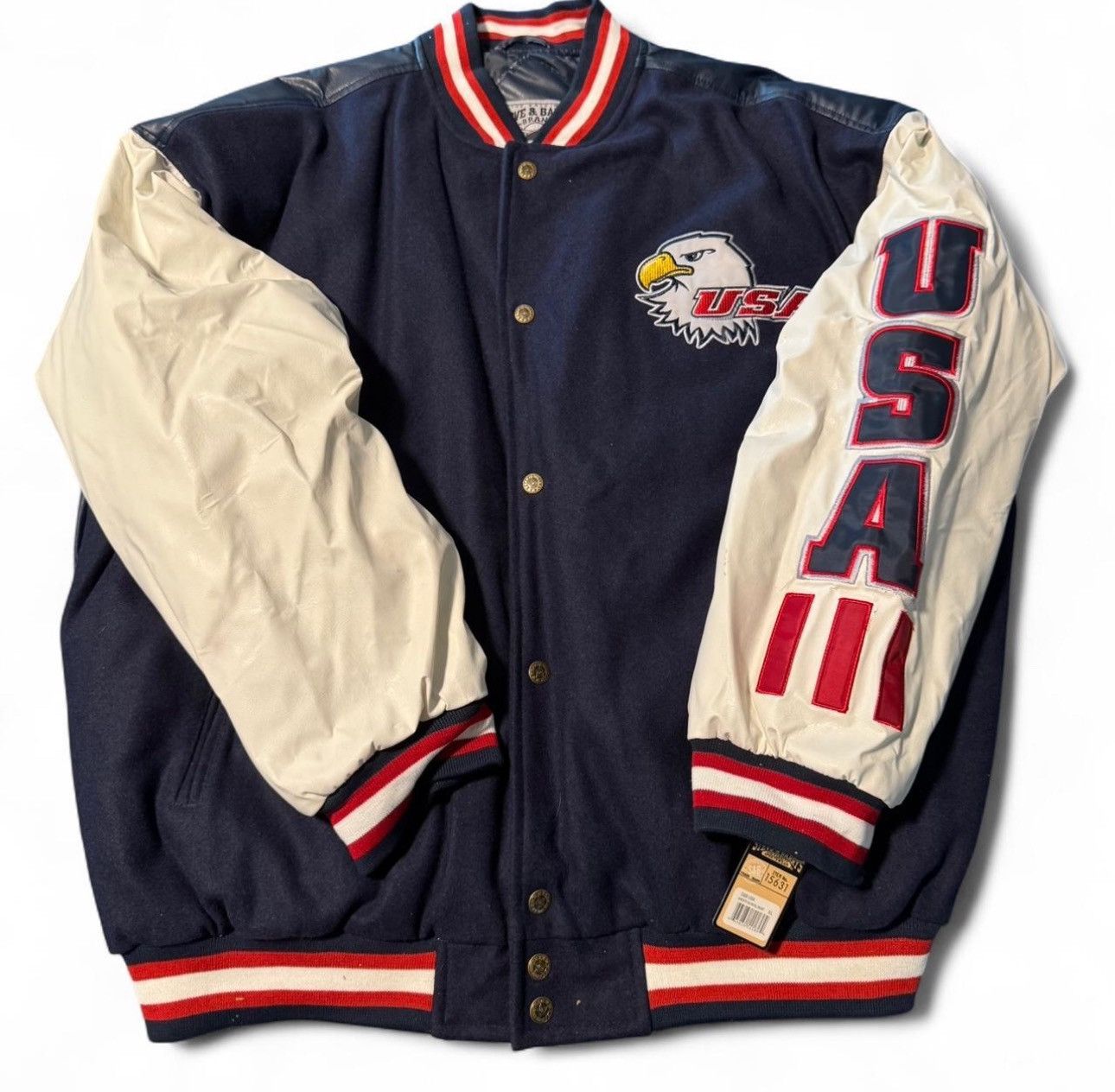 Steve And Barrys Vintage Steve & Barry’s USA Bomber Jacket Size US XL / EU 56 / 4 - 1 Thumbnail