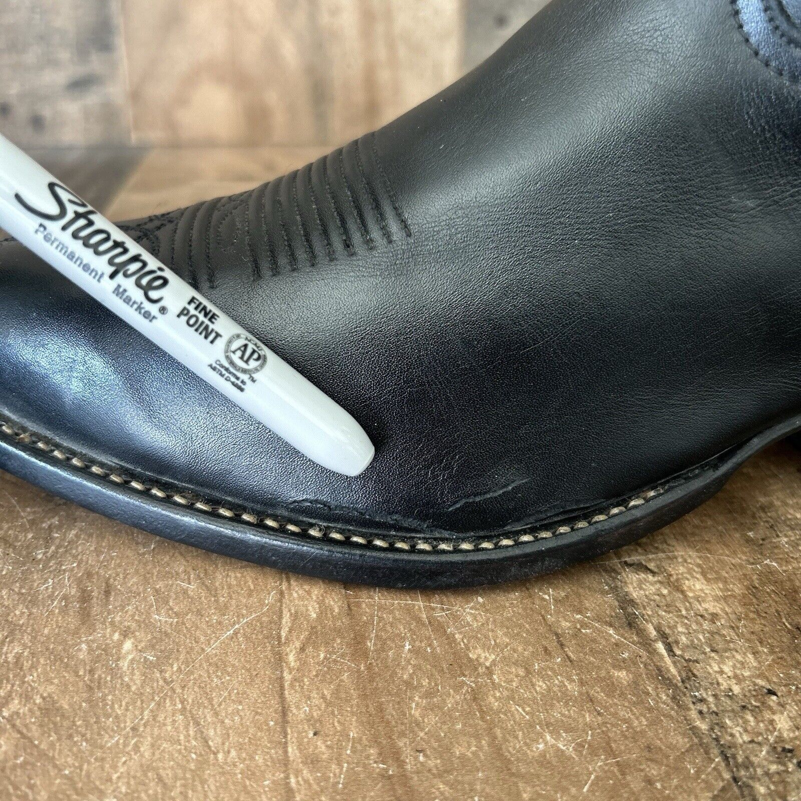 Tony Lama Tony Lama Vintage Classic Black Cowboy Boots Mens 11.5 D Size US 11.5 / EU 44-45 - 7 Thumbnail
