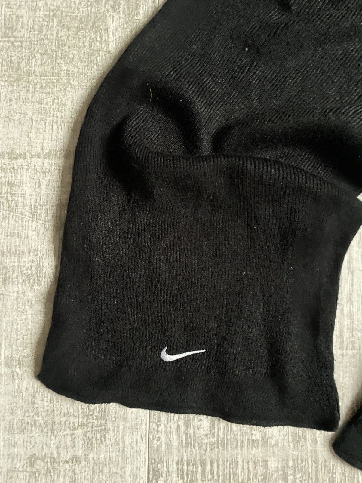 Nike × Vintage Nike Vintage Swoosh Y2K Scarf 90’s Drill Black Size ONE SIZE - 2 Thumbnail
