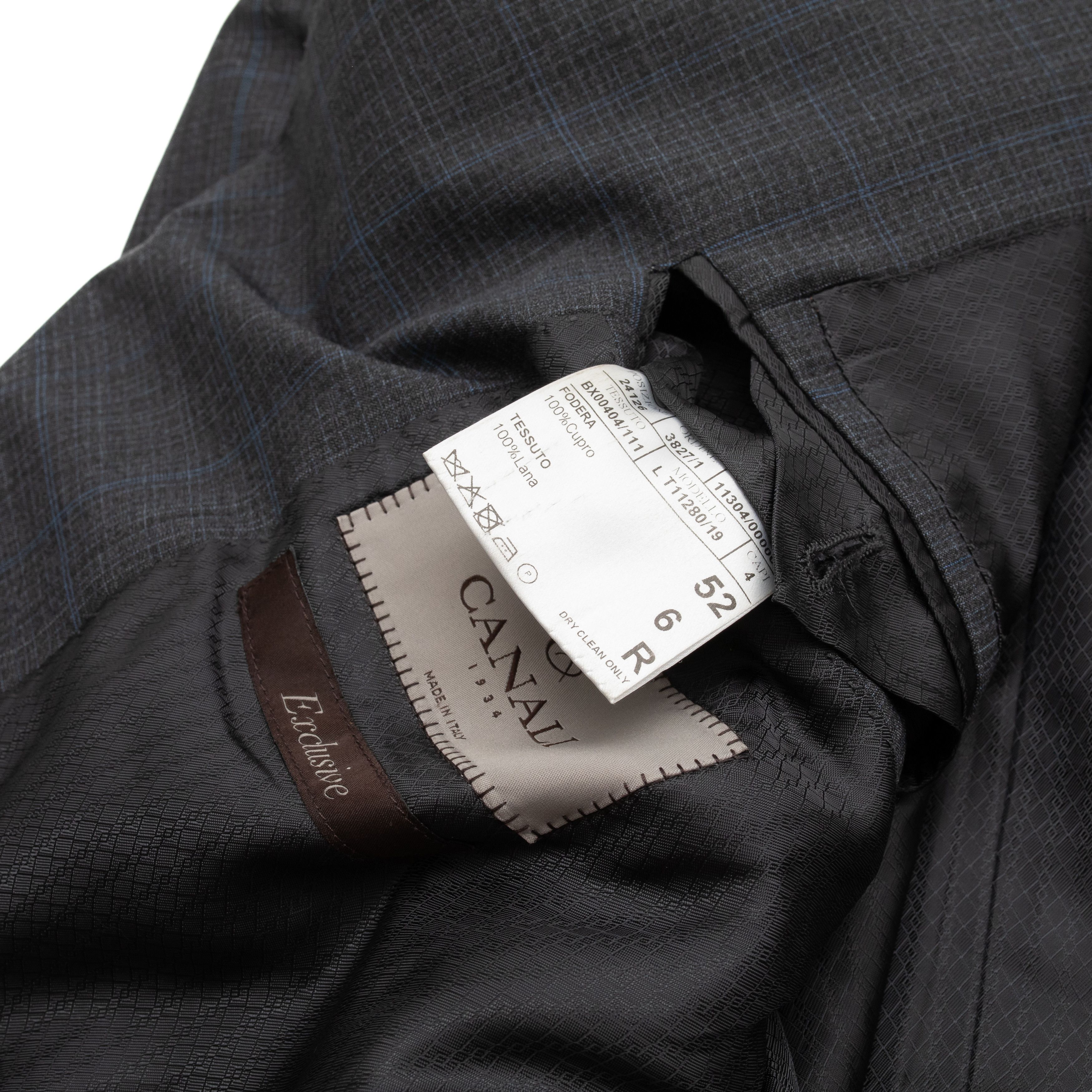 Canali CANALI Exclusive 2k$ Super 150s Travel Check Suit Jacket Size 42R - 9 Thumbnail