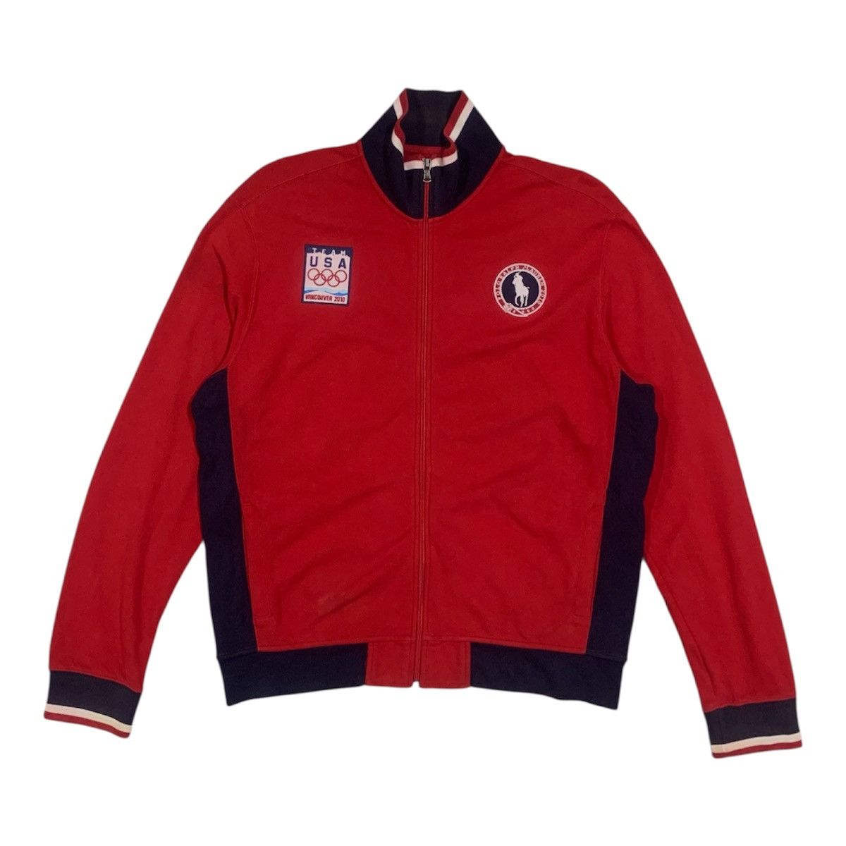 Polo Ralph Lauren Vtg Polo Ralph Lauren USA Olympic Team 2010 Tracktop Sweater Size US L / EU 52-54 / 3 - 1 Thumbnail