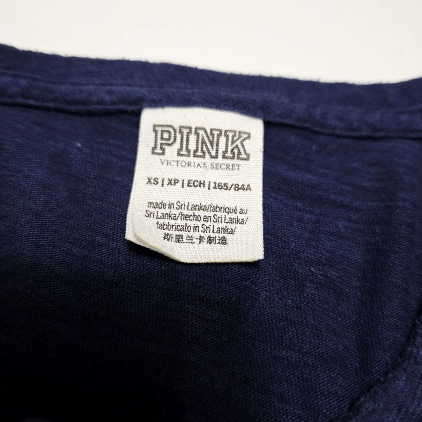 Victoria's Secret V S Victoria Secret Pink Long Sleeve Shirt Lace Up Embellished XS Blue Womens T-Shirt Size XS / US 0-2 / IT 36-38 - 5 Thumbnail