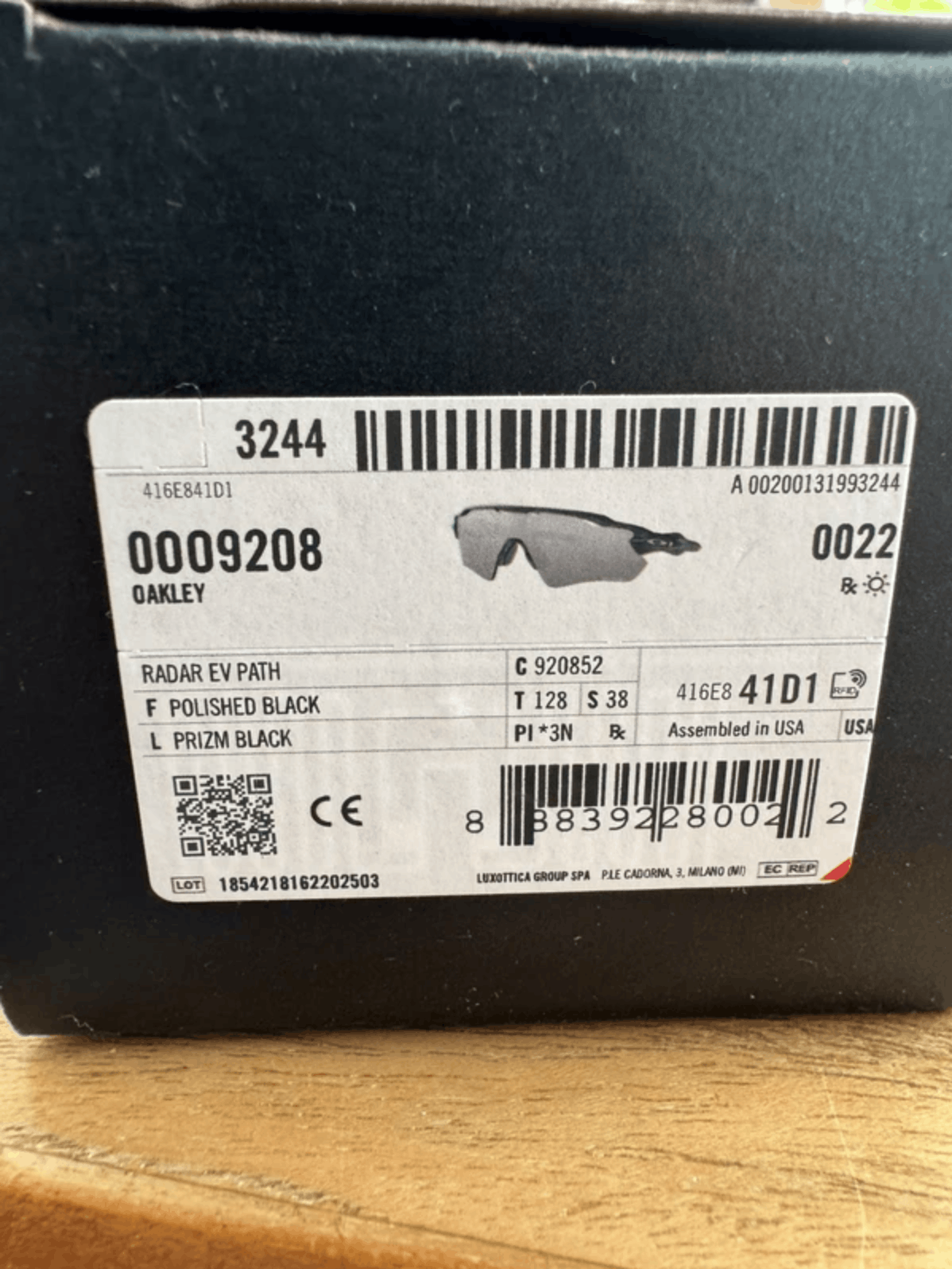 Oakley Oakley Radar EV Path Polished Black Size 38 - 12 Thumbnail