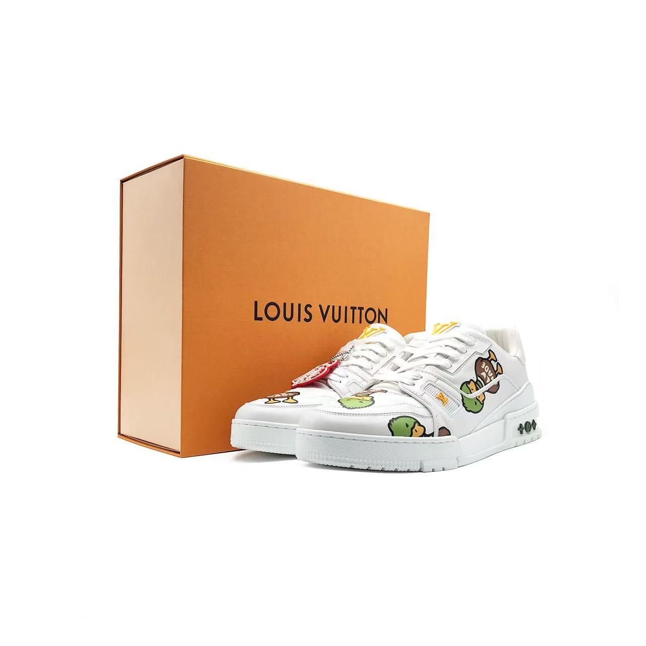 Louis Vuitton Louis Vuitton Duck Nigo White Trainer Sneaker Size US 7.5 / EU 40-41 - 5 Thumbnail