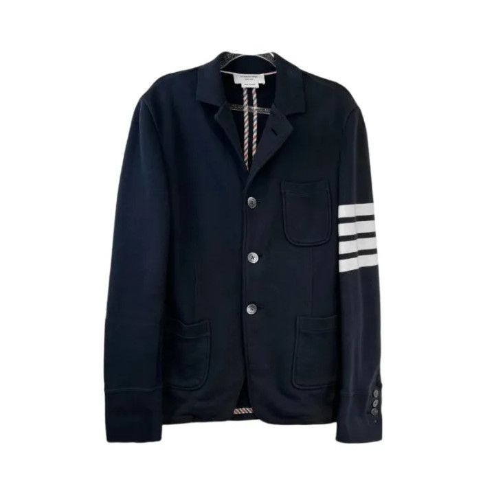 Thom Browne Thom Browne Classic Navy Striped Blazer Size US S / EU 44-46 / 1 - 1 Thumbnail
