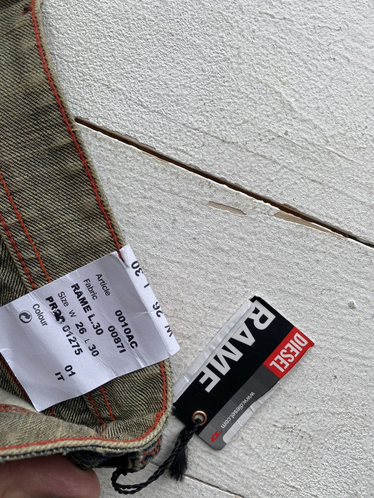 Diesel NWT 90s Luxury Diesel Rame Bootcut Jeans Made in Italy W26 Size 26" / US 2 / IT 38 - 7 Thumbnail