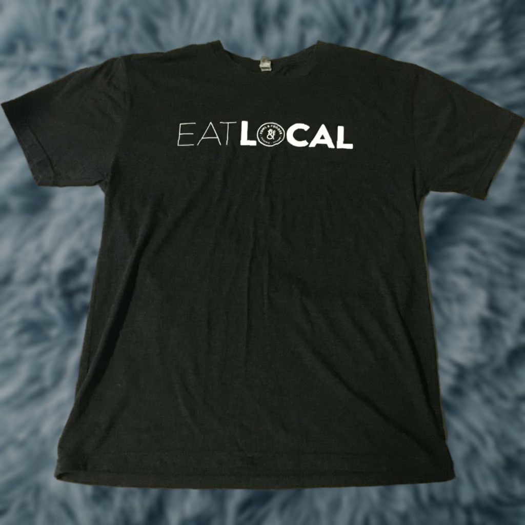 Next Level Fowl & Fodder Eat Local T Shirt Men Medium Black/Gray Next Level 100% Cotton Short Sleeve Restaurants Ohio Sylvania Size US M / EU 48-50 / 2 - 1 Thumbnail