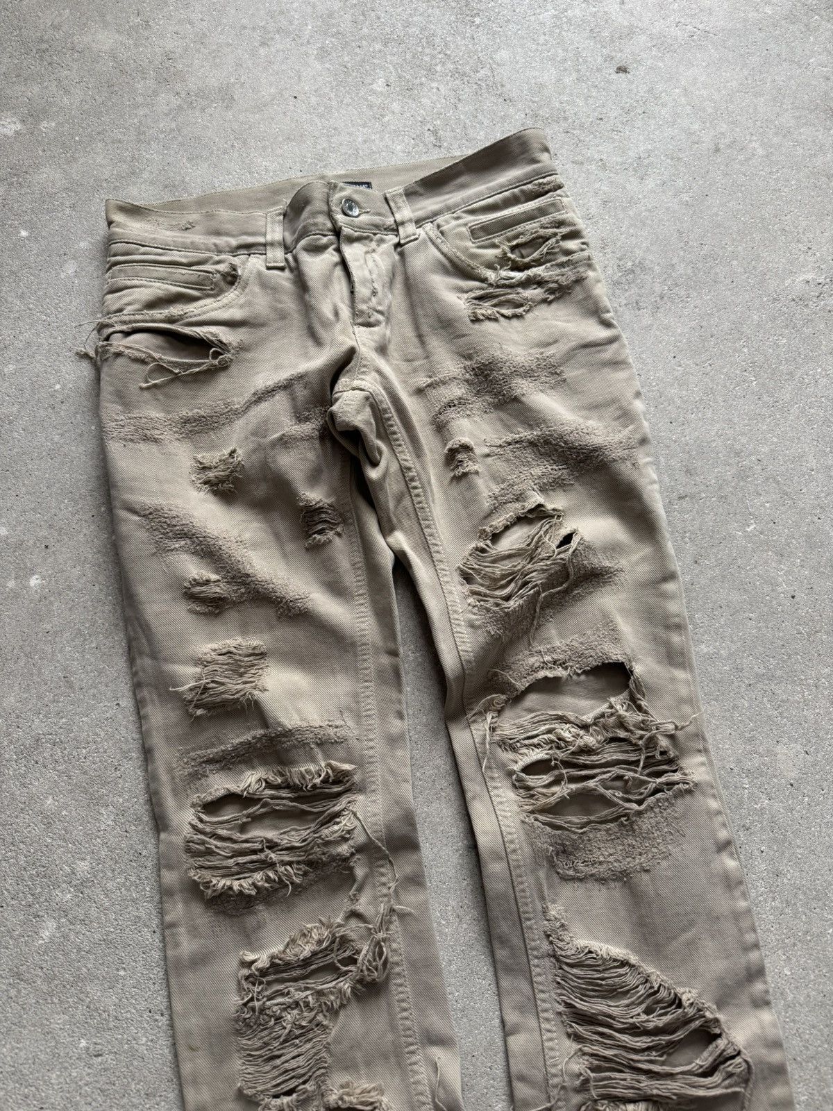Dolce & Gabbana 2004 Dolce&Gabbana Distressed Ripped Jeans Size US 29 - 6 Thumbnail