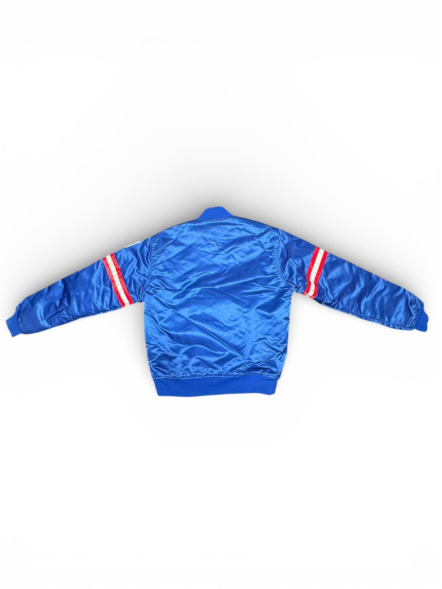 Starter Vintage Buffalo Bills Blue Satin Bomber Jacket Size US M / EU 48-50 / 2 - 2 Thumbnail