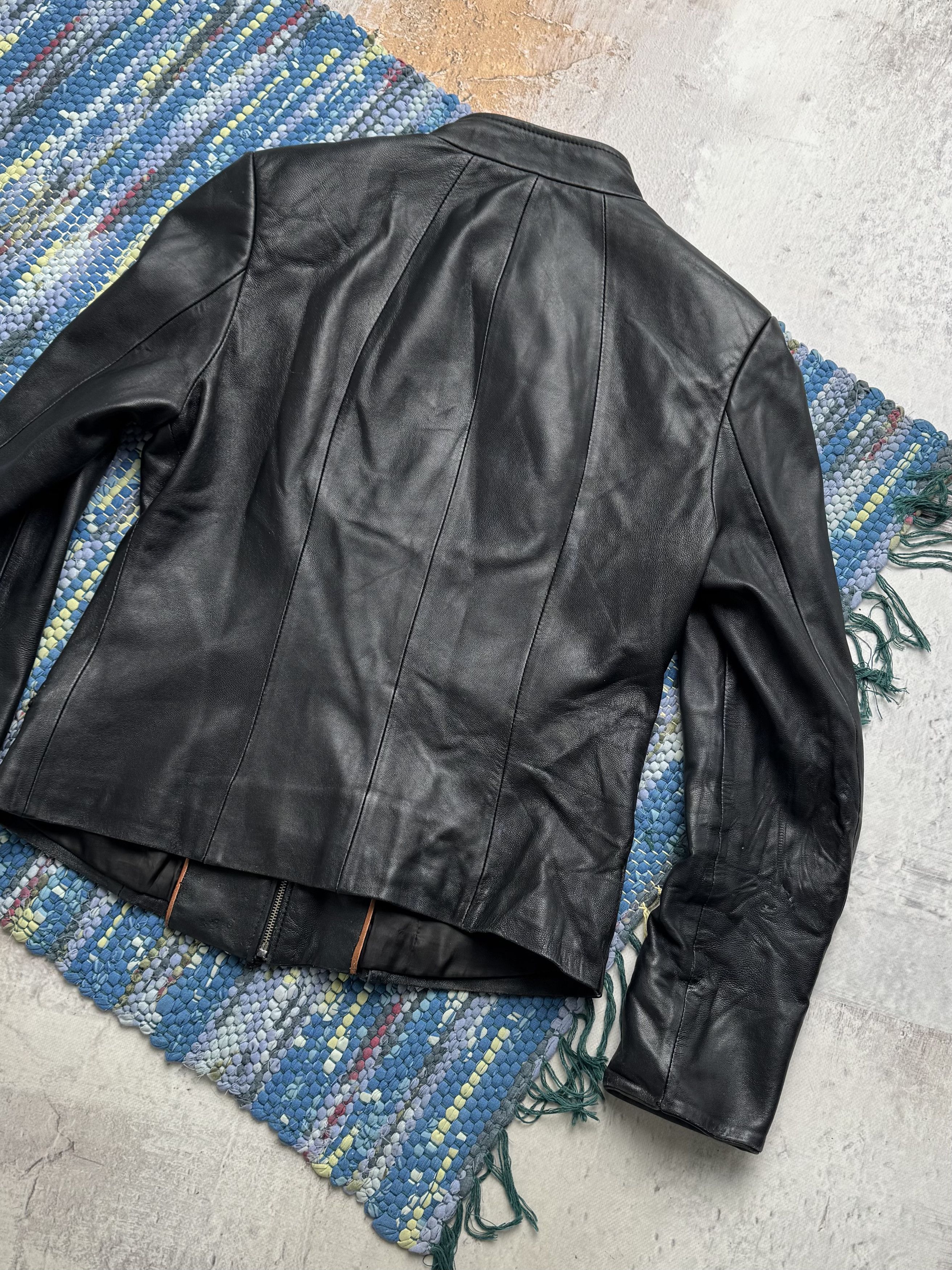 Vintage Vintage Cropped Leather Jacket A8(V8)D15 Size L / US 10 / IT 46 - 13 Thumbnail