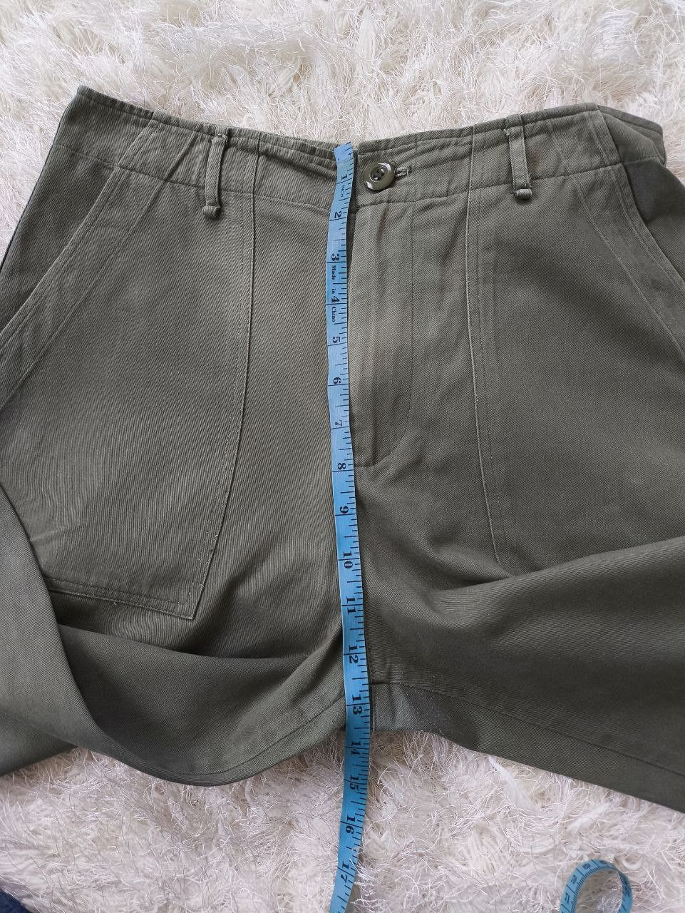 Japanese Brand ADAPT RETAILING Japan Utility Rayon Olive Green Baker Pants Size US 31 - 7 Thumbnail