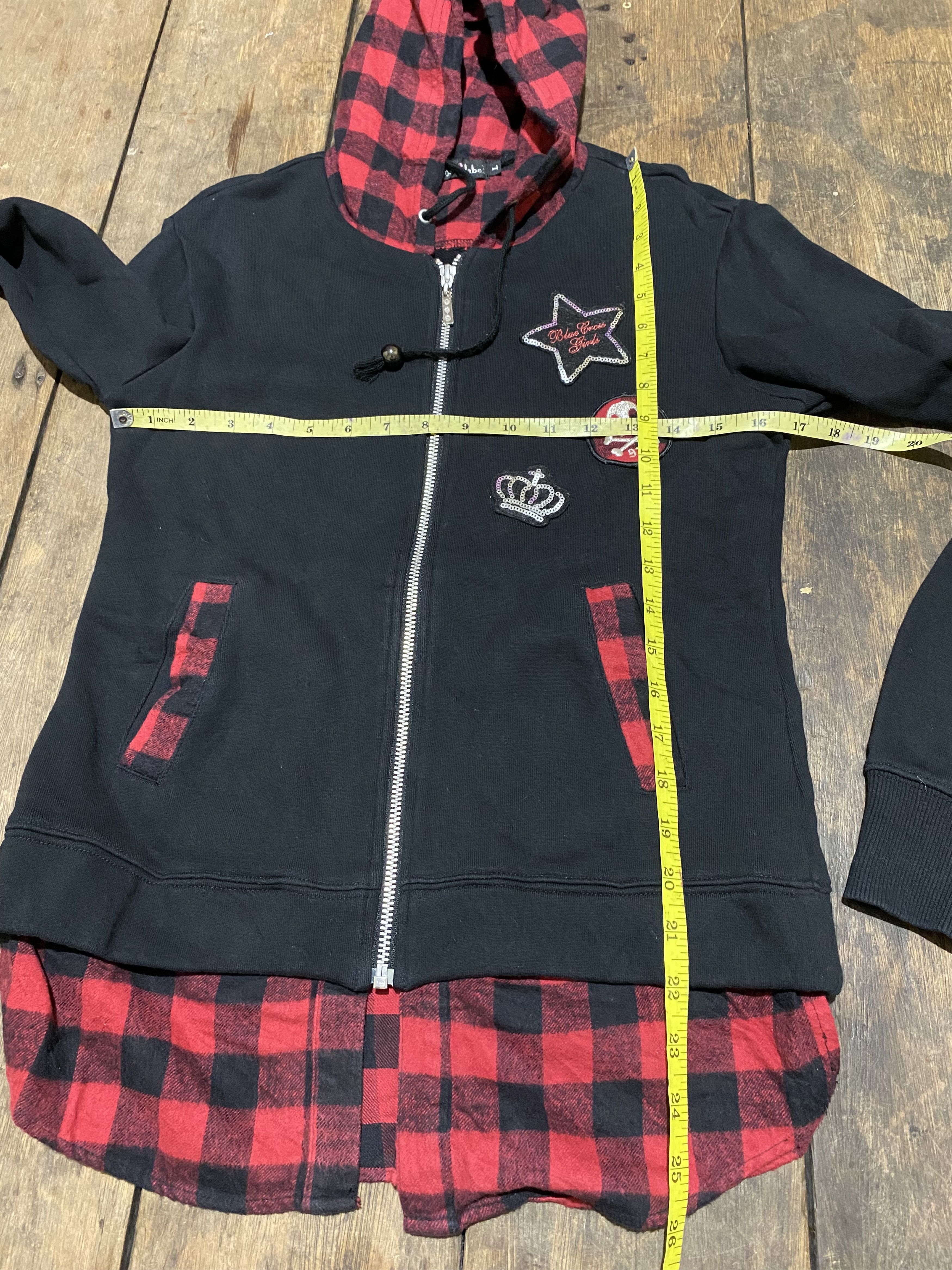 Japanese Brand Blue cross spicy label zip hoodie Size US L / EU 52-54 / 3 - 9 Thumbnail