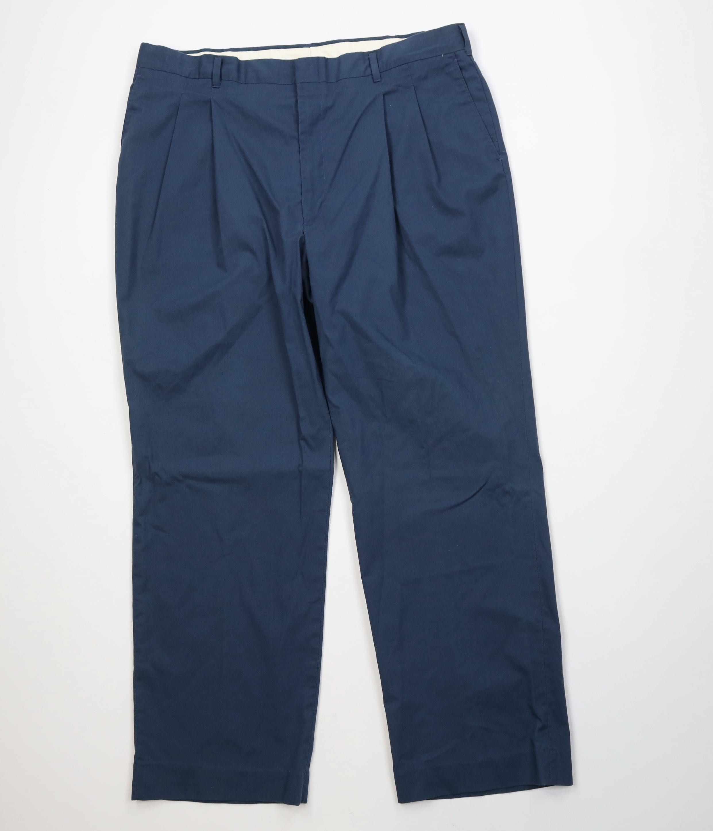Vintage Vintage 90s Streetwear Wide Leg Chino Pants Trousers Blue Size US 40 / EU 56 - 1 Thumbnail