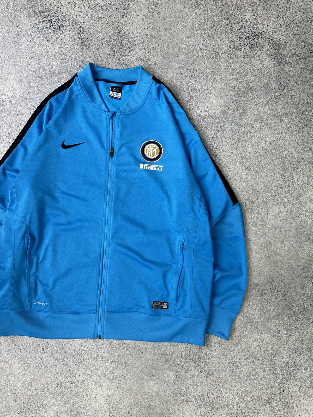 Nike × Vintage VTG Nike Internazionale Calcio Football Italy Track Jacket Size US XXL / EU 58 / 5 - 3 Thumbnail