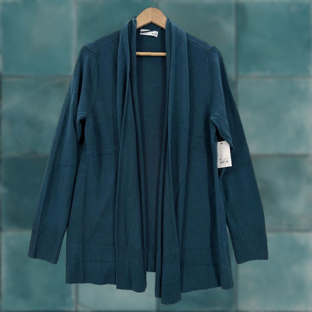 Croft & Barrow Acrylic Croft & Barrow Cardigan Sweater Womens XL Blue Open Front Collared NWT Size XL / US 12-14 / IT 48-50 - 1 Thumbnail