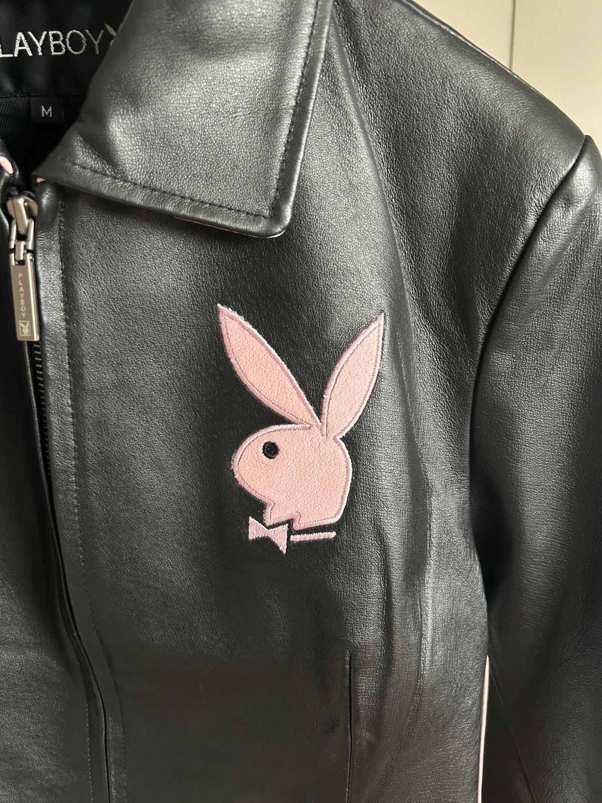 Playboy Vintage Playboy 90s Genuine Leather Moto Jacket Size M / US 6-8 / IT 42-44 - 3 Thumbnail