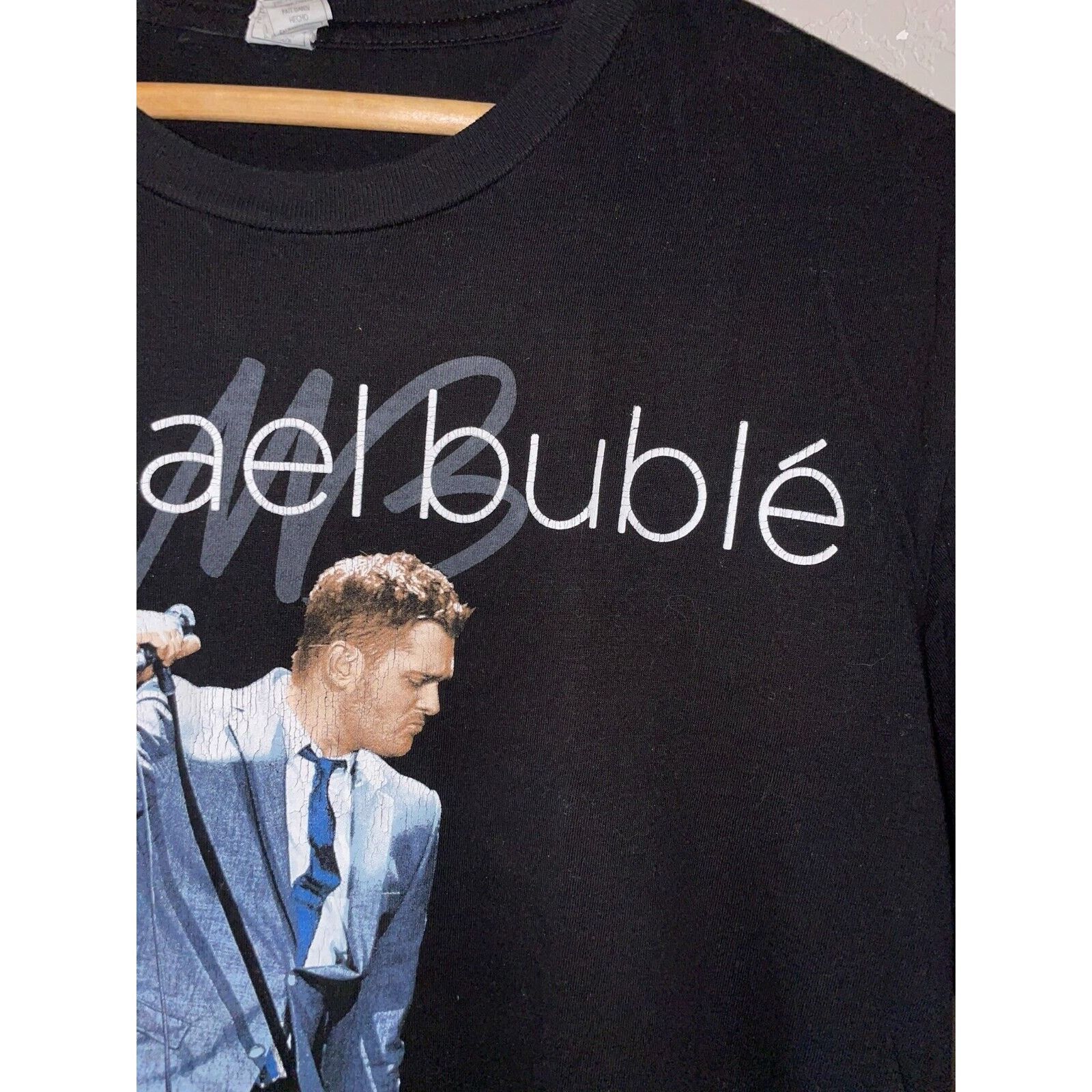 Band Tees Womens Michael Buble Shirt World Tour Music Tee Top 2014 M Size M / US 6-8 / IT 42-44 - 3 Thumbnail