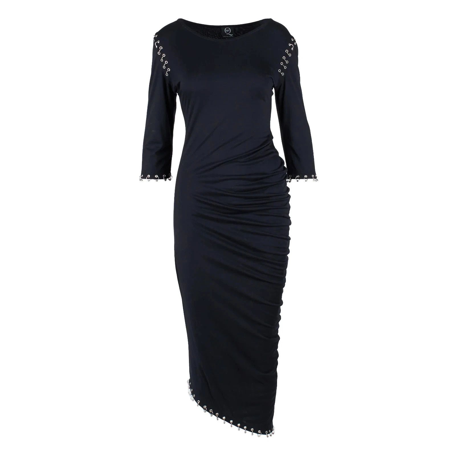 Alexander McQueen Alexander McQueen Rare Vintage Black Asymmetrical Dress Size S / US 4 / IT 40 - 4 Thumbnail
