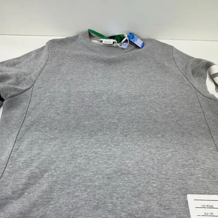 Thom Browne Thom Browne Classic Grey Striped Sweatshirt -2507 Size US M / EU 48-50 / 2 - 3 Thumbnail