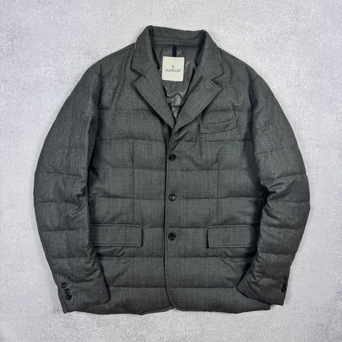 Moncler Men`s Moncler Rodin Gray Wool Puffer Jacket Size 6 / XXL Size US XXL / EU 58 / 5 - 2 Thumbnail