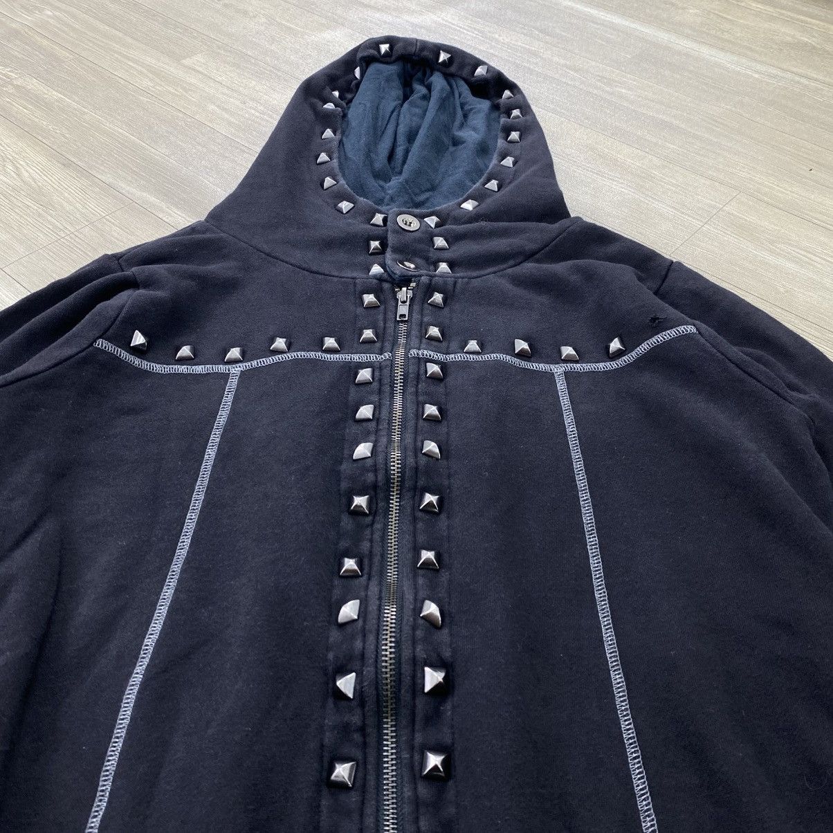 Japanese Brand 2000s Algonquins Studded Mad Punk Kmrii Lgb Sytye Zip Hoodie Size US M / EU 48-50 / 2 - 3 Thumbnail
