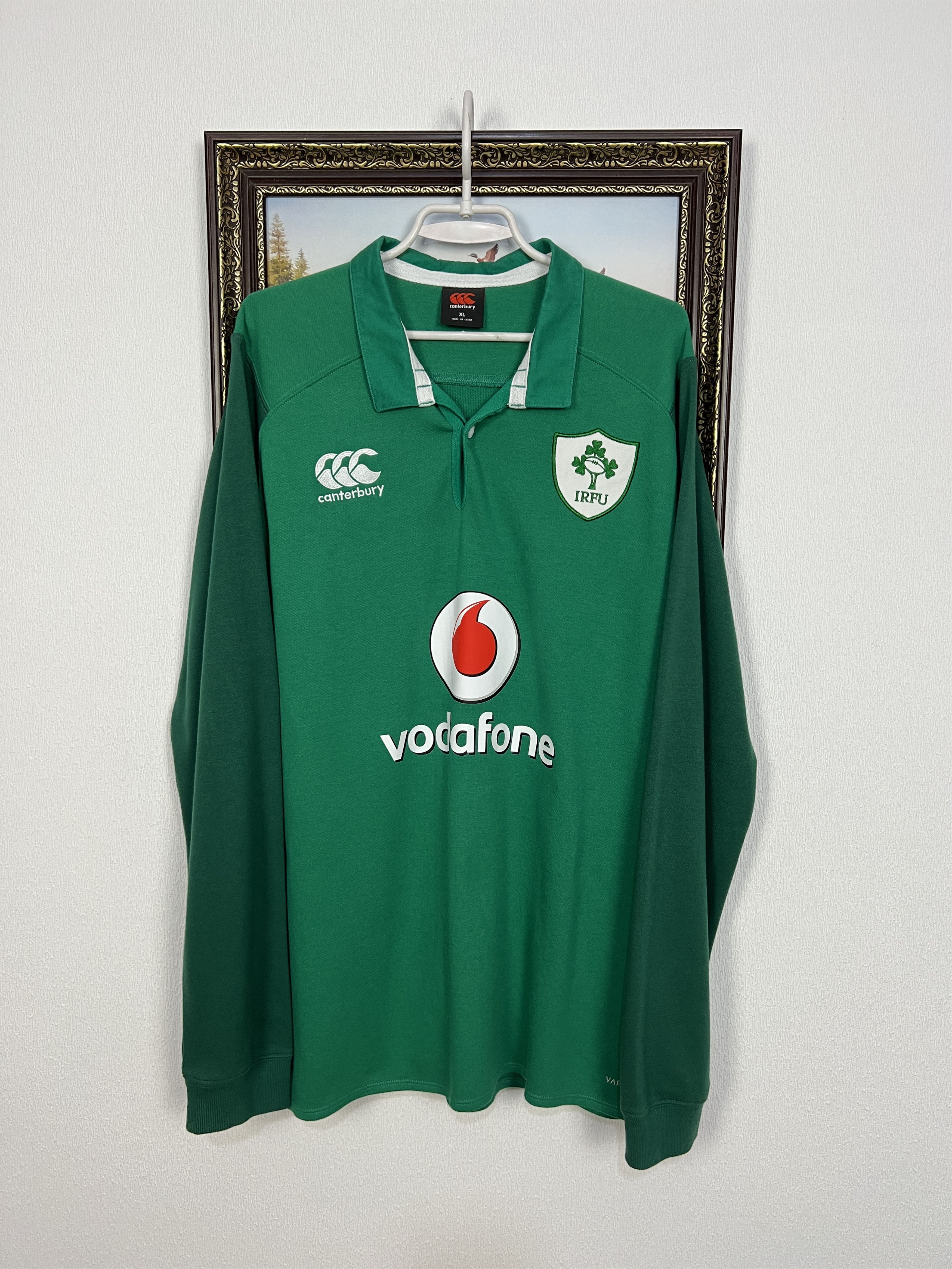 Vintage Ireland Canterbury Rugby Union Long Sleeve Jersey Green Size US XL / EU 56 / 4 - 1 Thumbnail