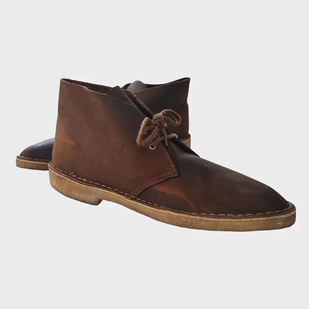 Clarks Clarks Desert Boots Brown Leather Classic-FASHIONELLA Size US 11 / EU 44 - 3 Thumbnail