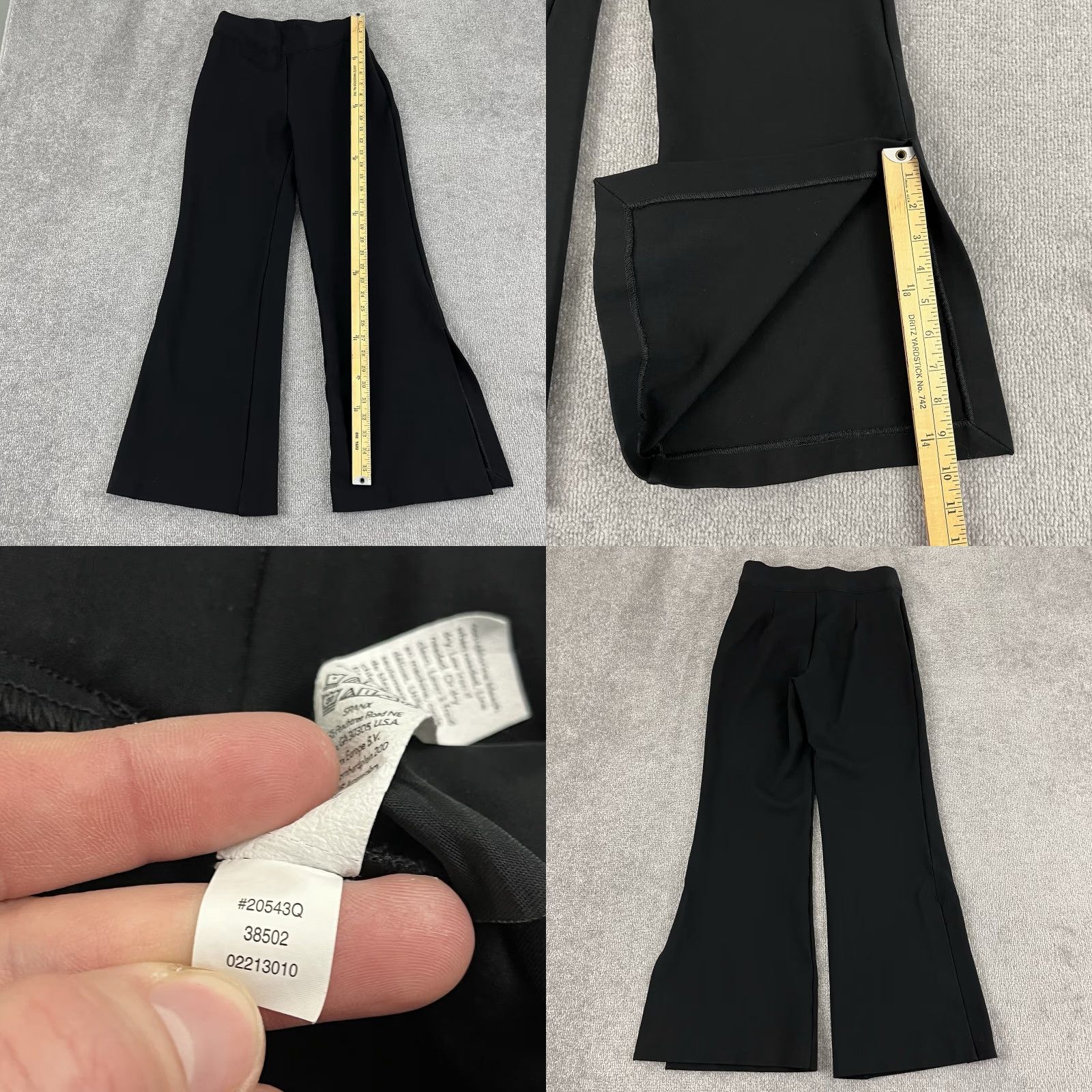 Spanx Spanx Pants Women PS Petite Small Black Flared Wide Leg Lounge Womens Size 28" / US 6 / IT 42 - 8 Thumbnail