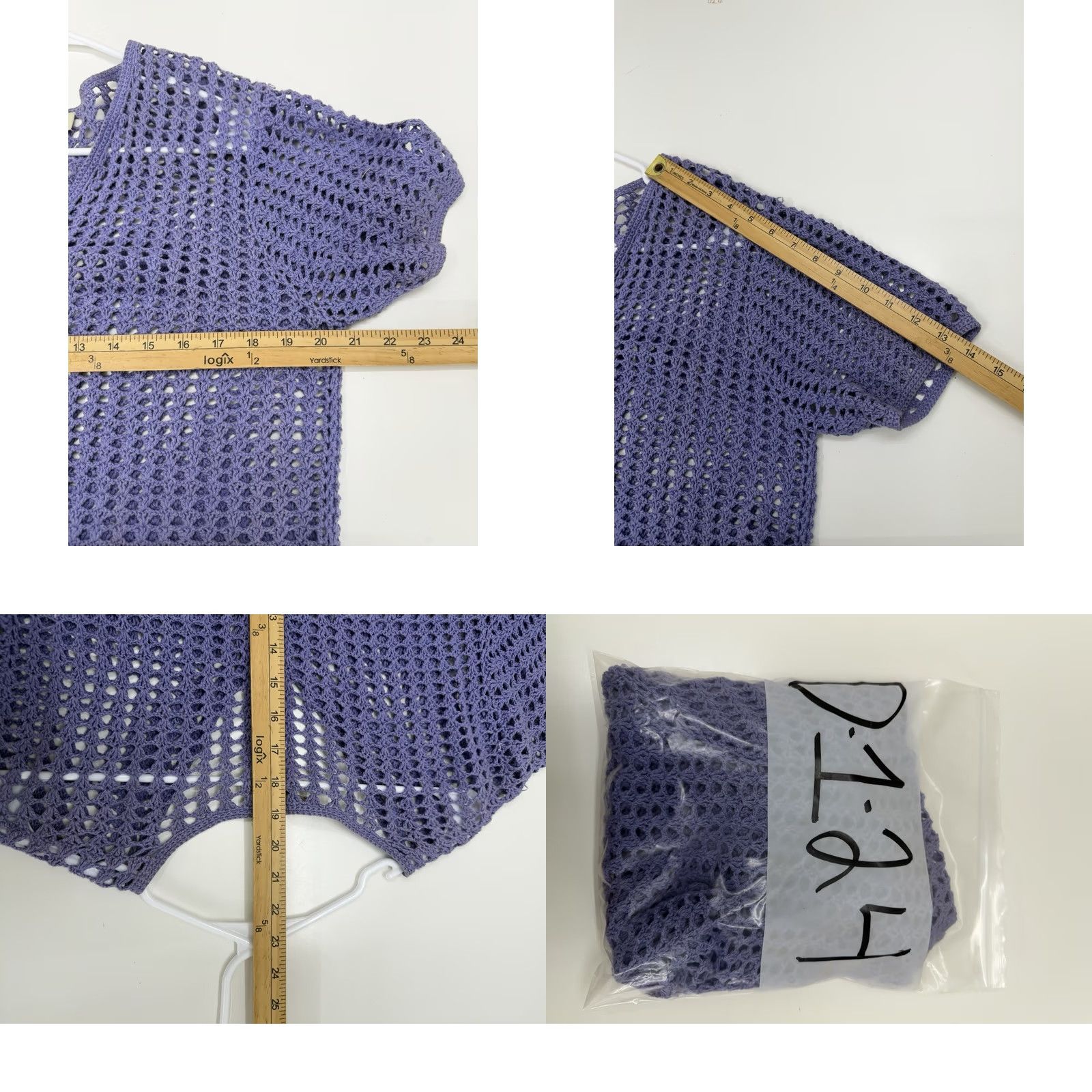Vintage Norton McNaughton Womens Sweater Large Purple Button Up Short Sleeve Open Knit Blouse Shirt V-Neck Knit Casual Lightweight Regular Womens XS-XL Size L / US 10 / IT 46 - 8 Thumbnail