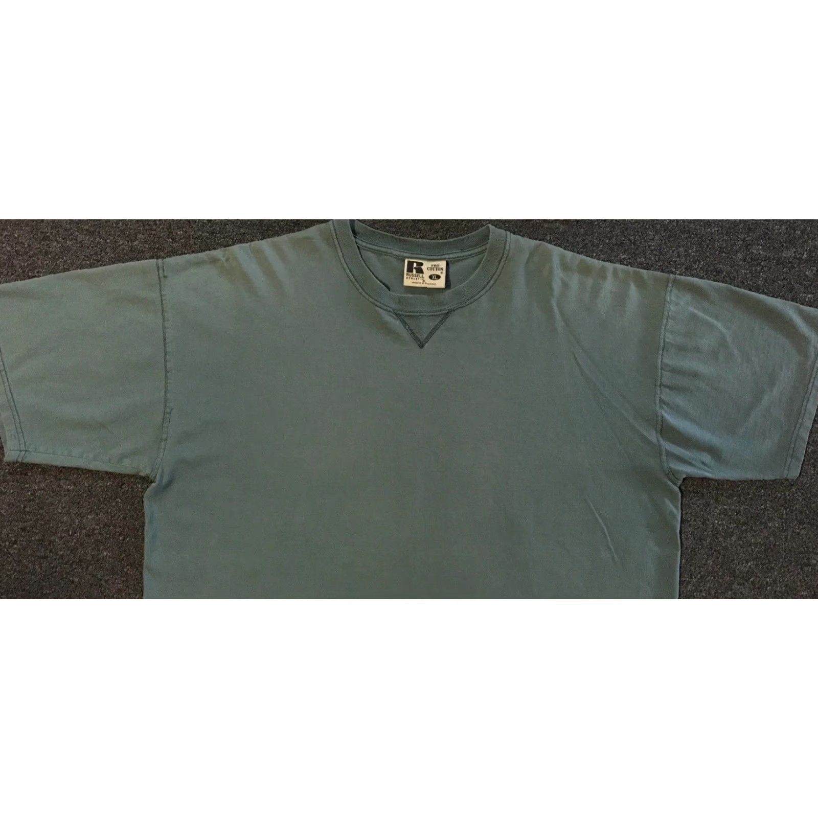 Russell Athletic VINTAGE Russell Athletic Shirt XL Green 90s Distressed Track Grunge Biker Punk Skate Surf USA Modern Size US XL / EU 56 / 4 - 7 Thumbnail
