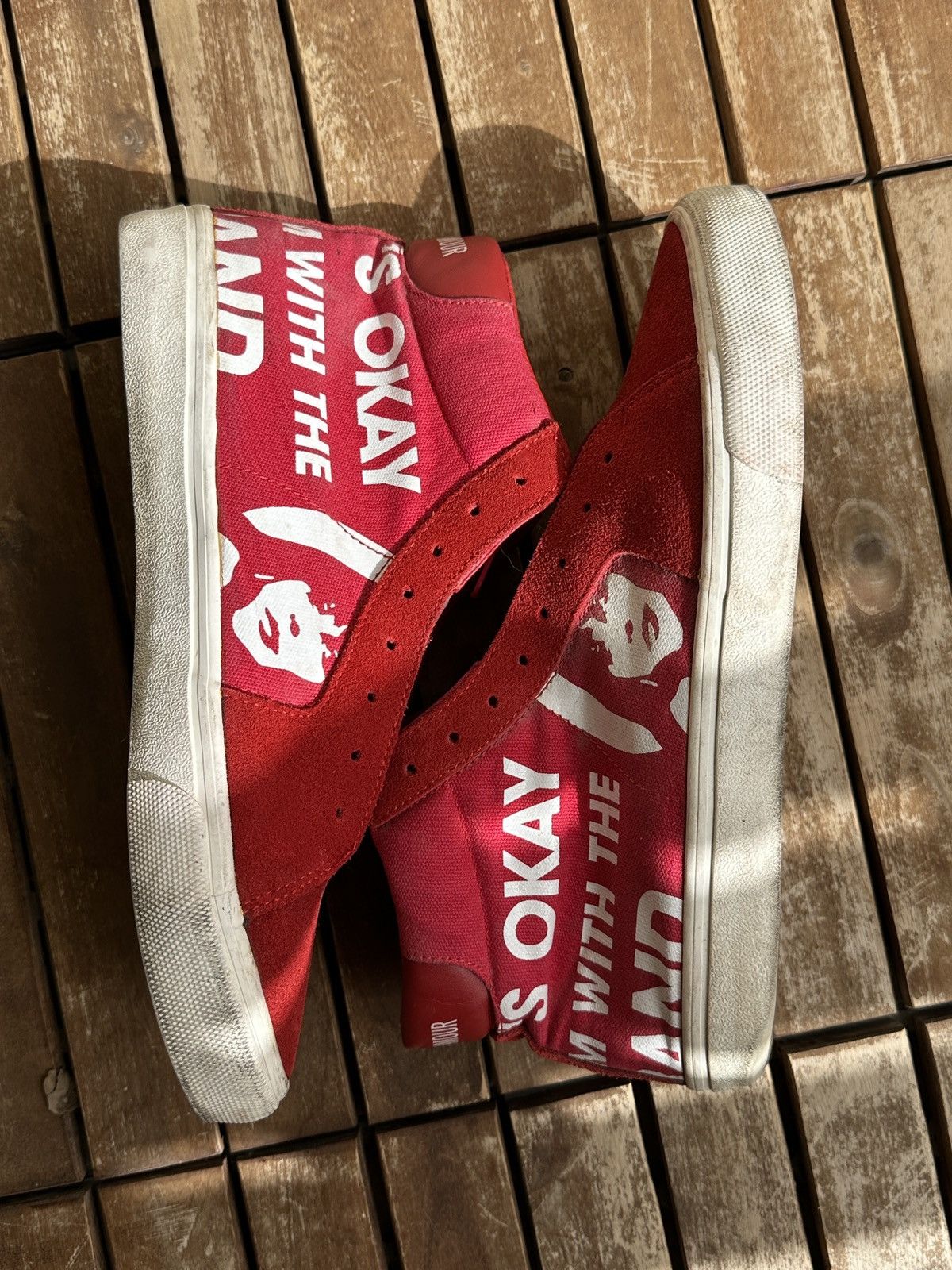 Hysteric Glamour OG Hysteric Glamour Zip High Top Sneakers Red Size US 9 / EU 42 - 4 Thumbnail