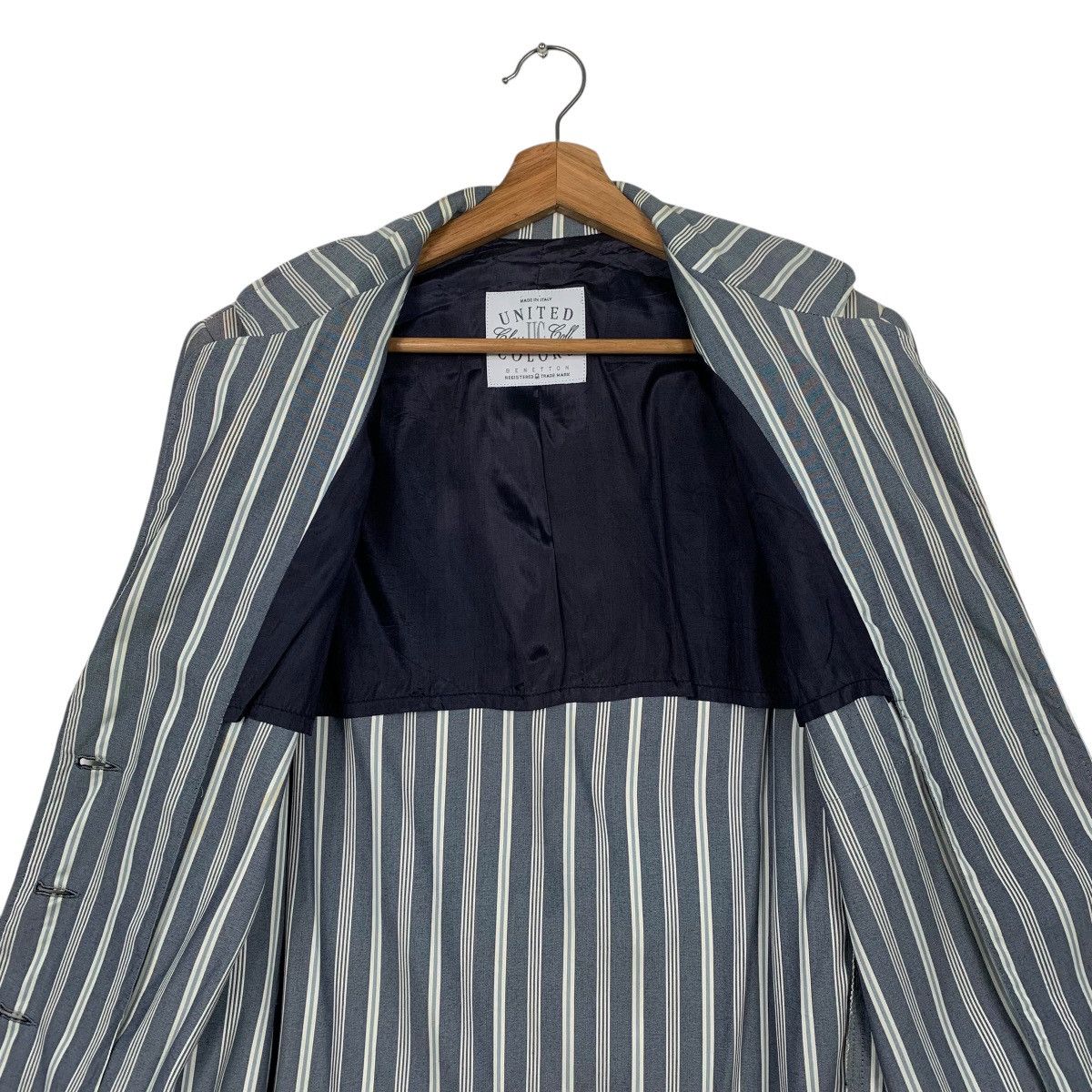 United Colors Of Benetton United Color Of Benetton Stripe Casual Jacket Size M / US 6-8 / IT 42-44 - 12 Thumbnail