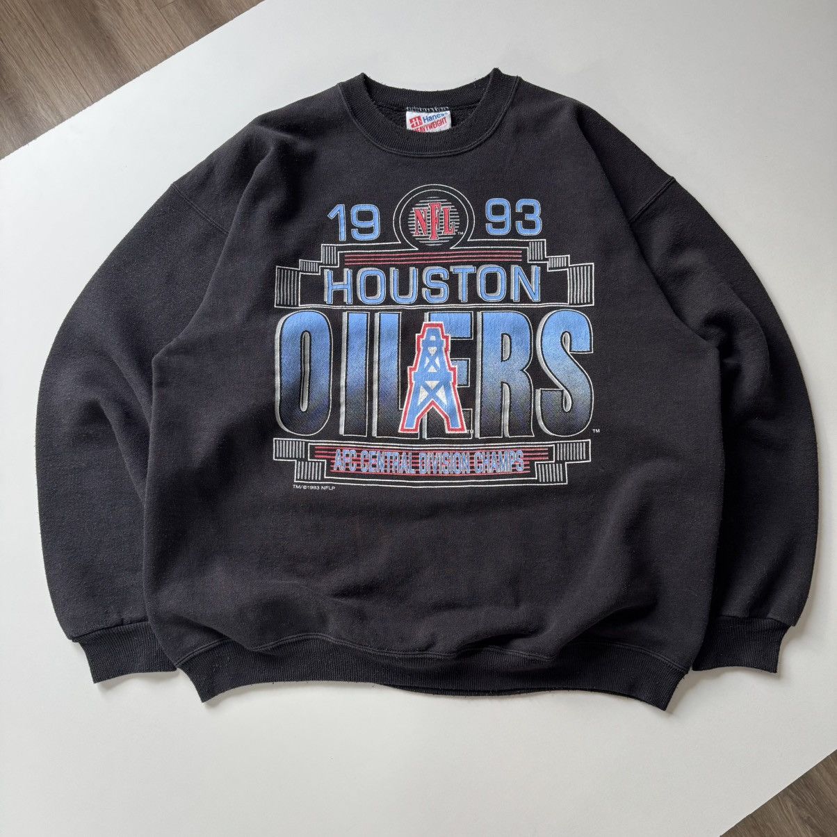 NFL × Vintage Vintage Houston Oliers 1993 NFL Sweatshirt 90s RARE Hanes Size US L / EU 52-54 / 3 - 16 Thumbnail