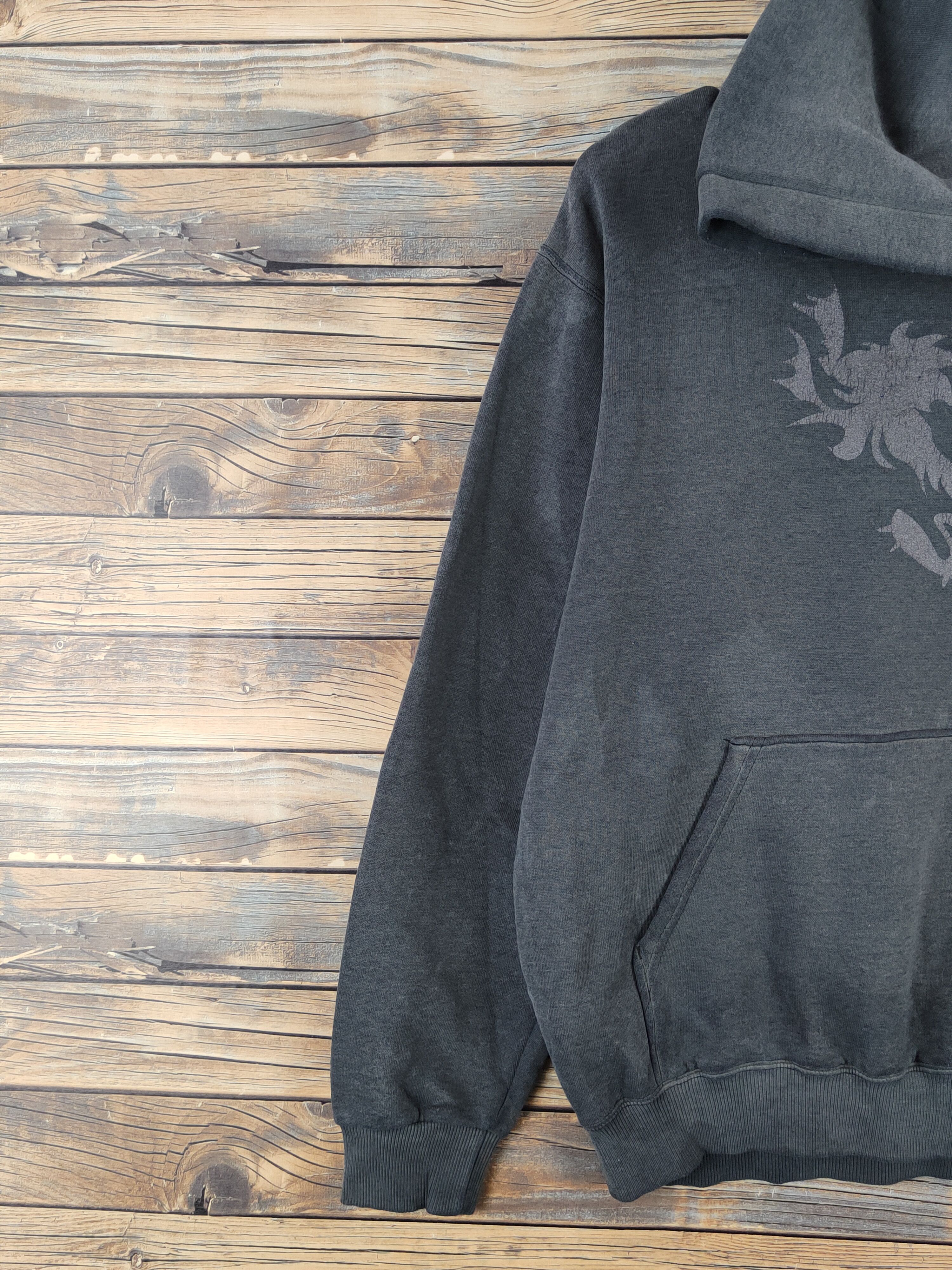Japanese Brand Matthews Trick Black Faded Hoodie Sweatshirts #W965 Size US M / EU 48-50 / 2 - 4 Thumbnail