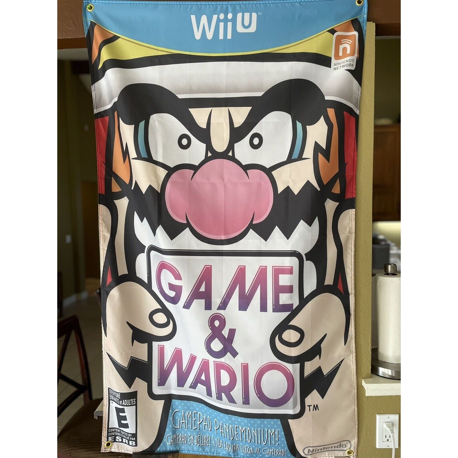 Nintendo Game & Wario 5ft Flag Nintendo Wii U 2013 Banner Poster Size ONE SIZE - 1 Thumbnail