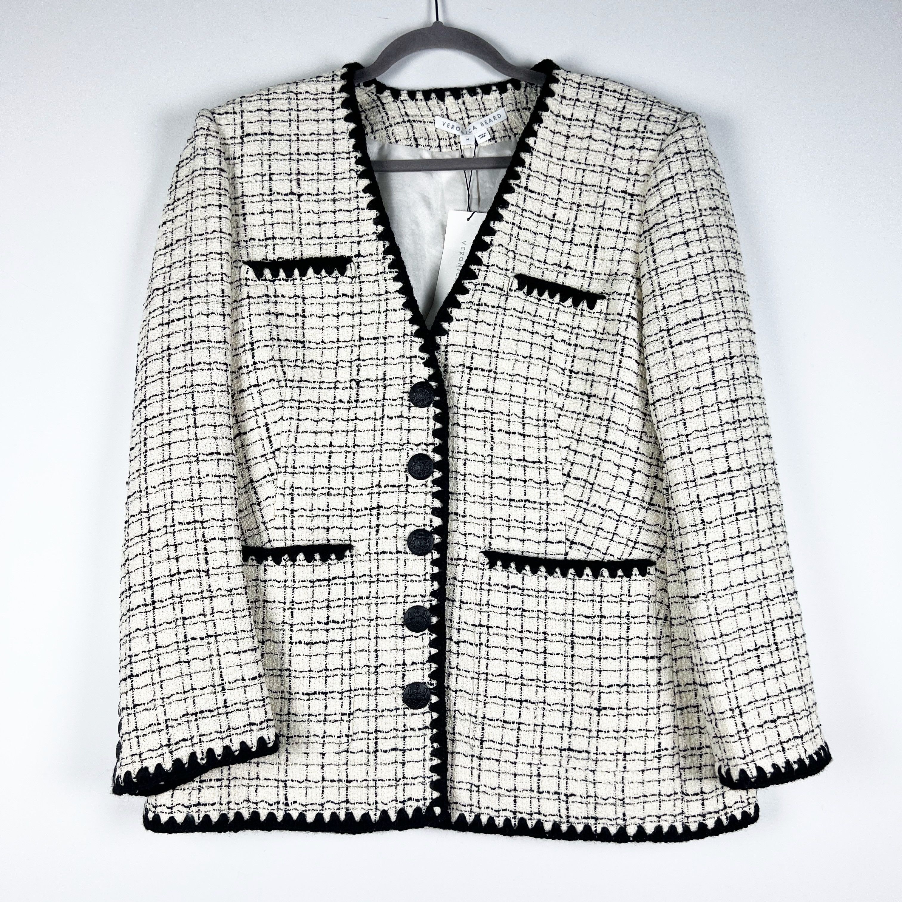 Veronica Beard NEW Veronica Beard Albia Wool Cotton Tweed Size XL / US 12-14 / IT 48-50 - 1 Thumbnail