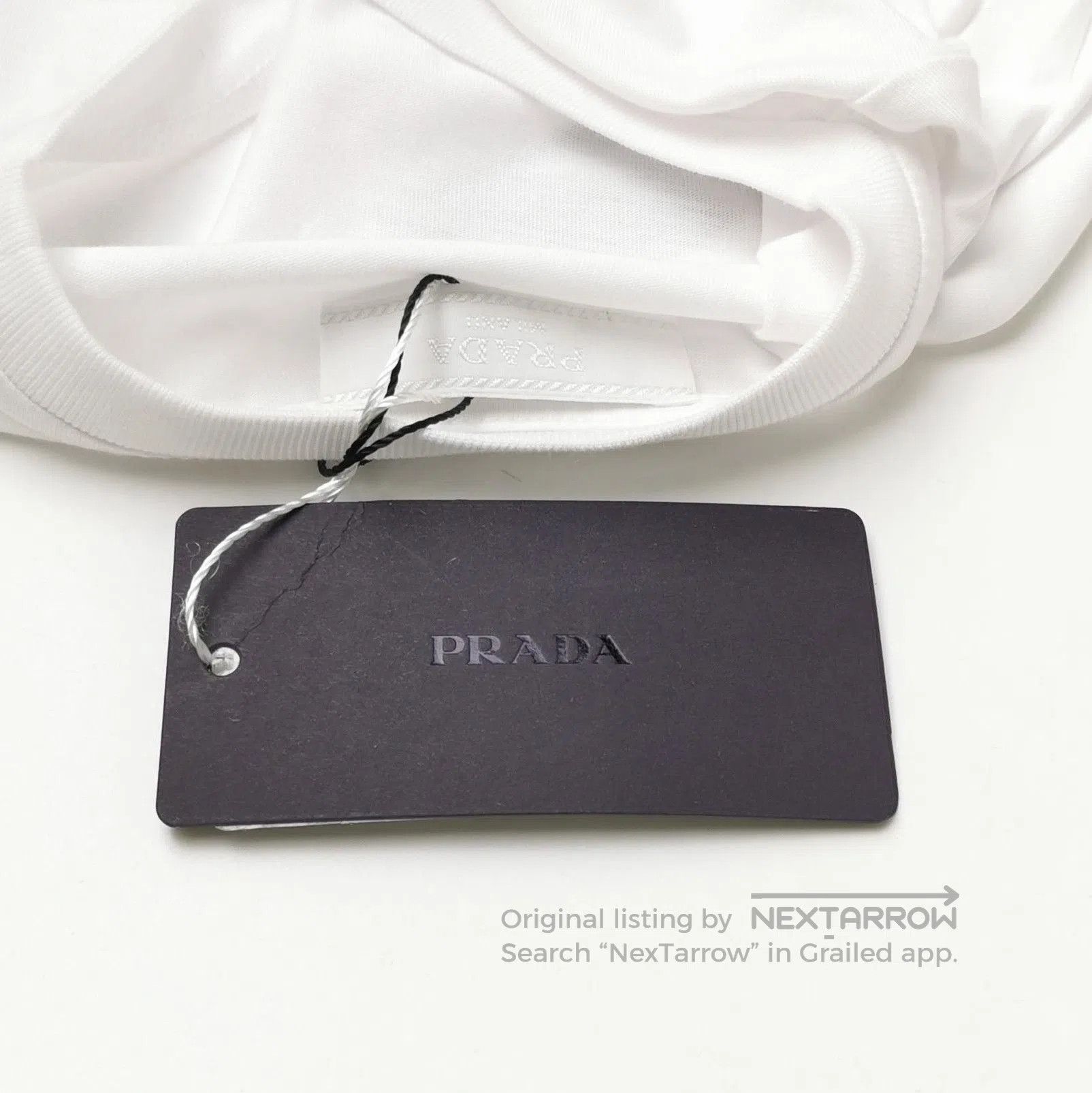 Prada Prada Logo Cotton Long Sleeve T. Size L / US 10 / IT 46 - 2 Thumbnail