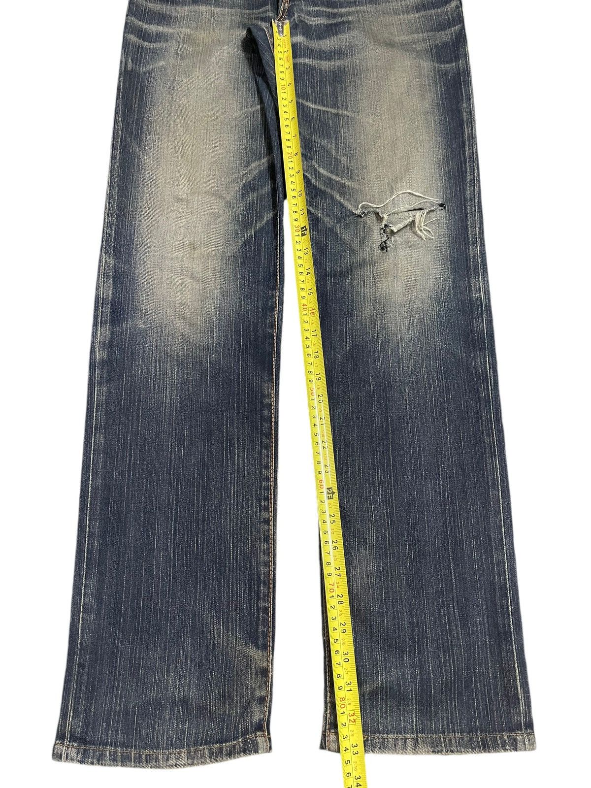 Edwin Vintage Japan Edwin 504 Blue Wash Style Distress Style Jeans Size US 32 / EU 48 - 14 Thumbnail
