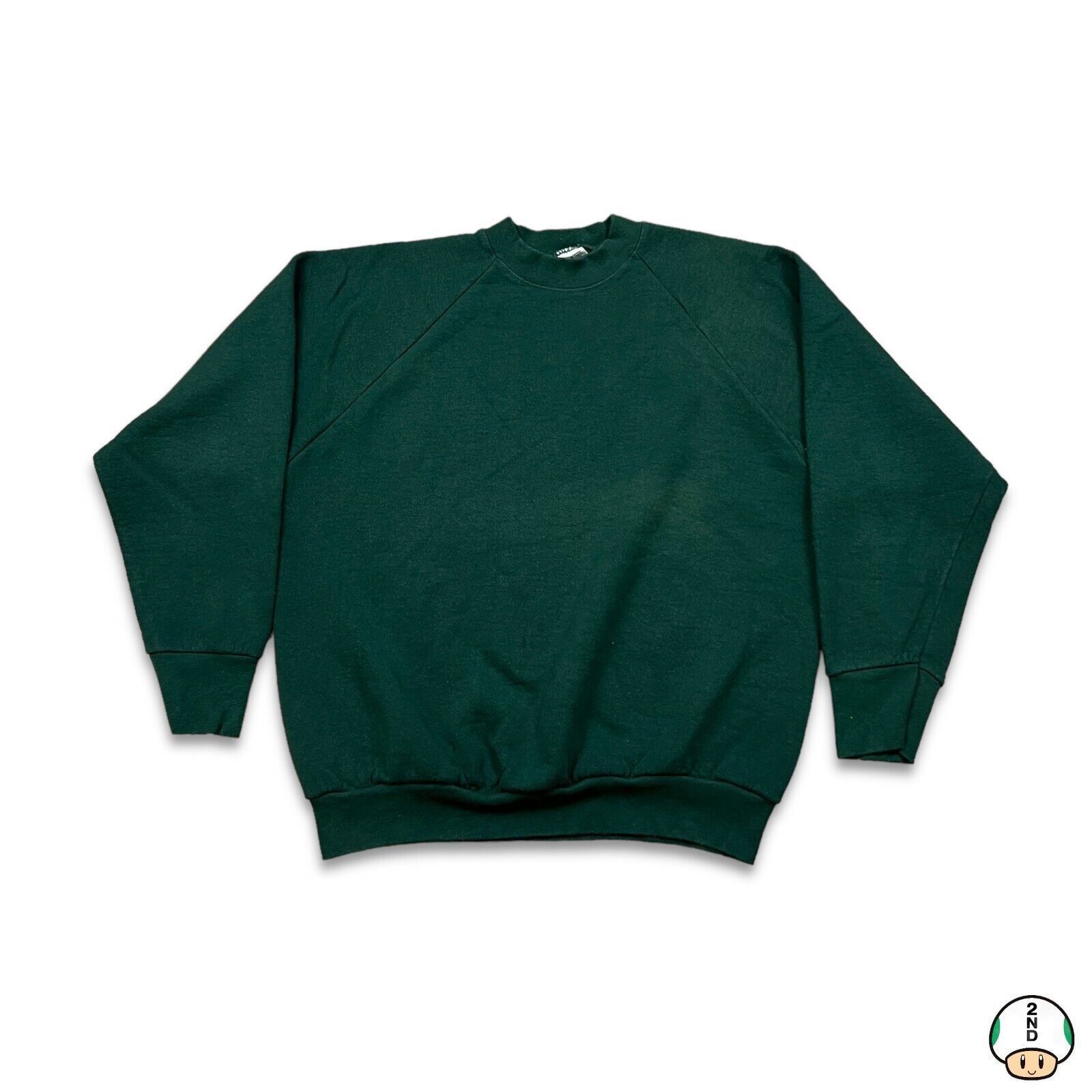 Fruit Of The Loom × Vintage Vintage Blank Sweatshirt Large Faded Pullover 90s Crewneck Size US L / EU 52-54 / 3 - 1 Thumbnail