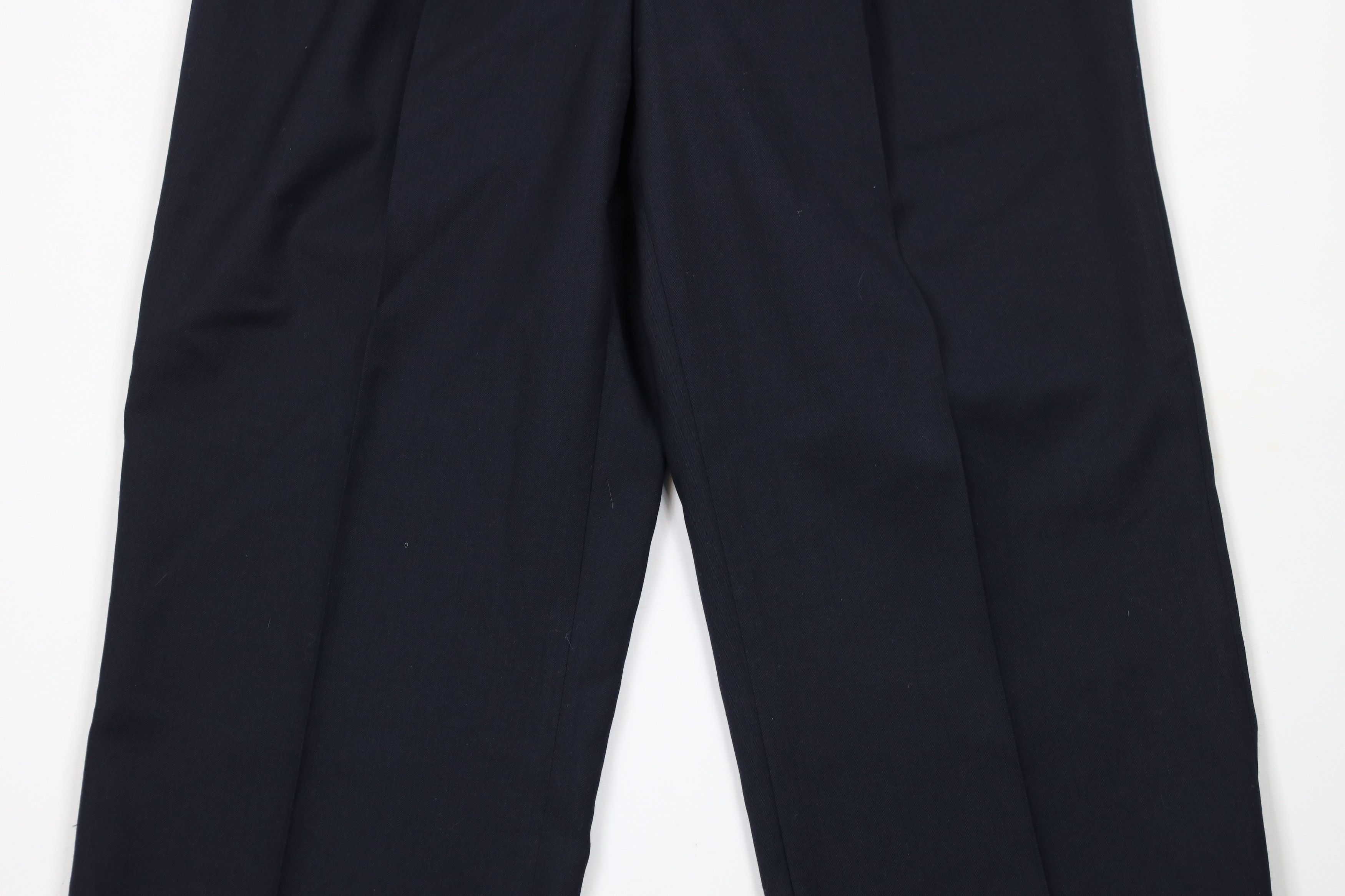 Vintage Vintage 90s Streetwear Herringbone Wool Wide Leg Chino Pants Size US 32 / EU 48 - 3 Thumbnail