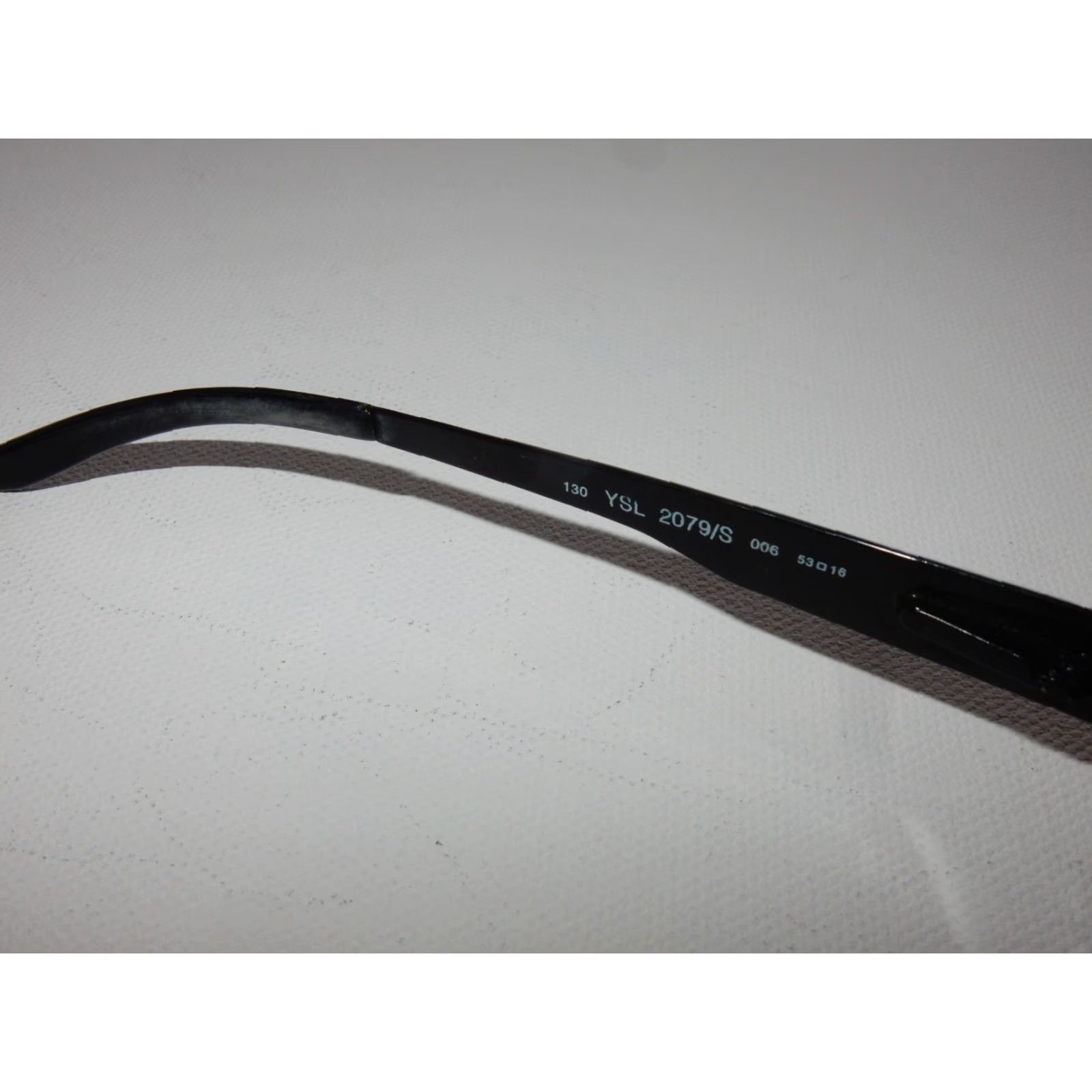 Yves Saint Laurent VINTAGE Yves Saint Laurent Sunglasses Unisex Adults Black Frame Missing Lens 53x16 130 2079/S Size ONE SIZE - 6 Thumbnail