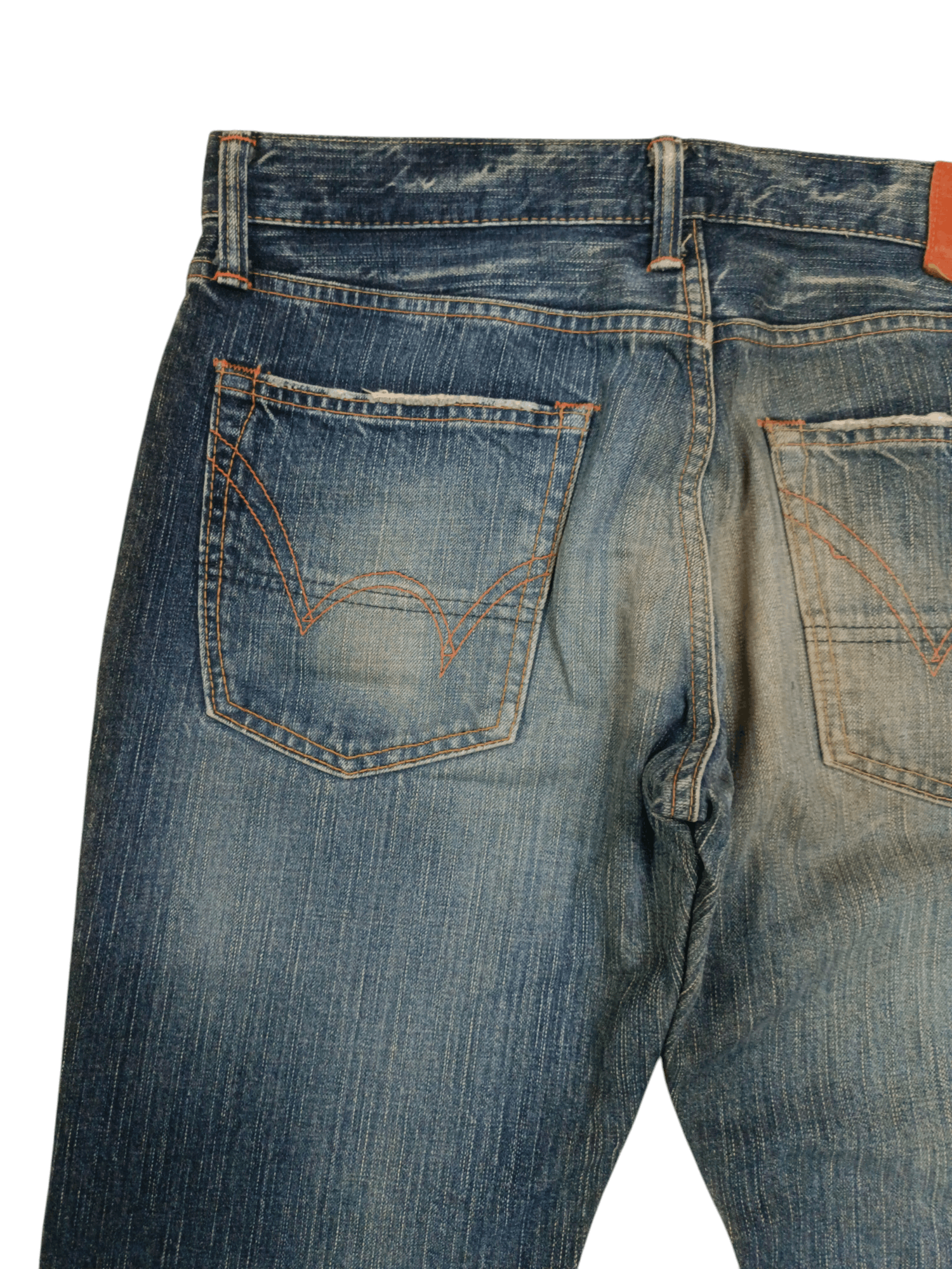 Edwin Vintage Edwin Made In Japan Orange Tab Flared Boot Cut Size US 34 / EU 50 - 10 Thumbnail