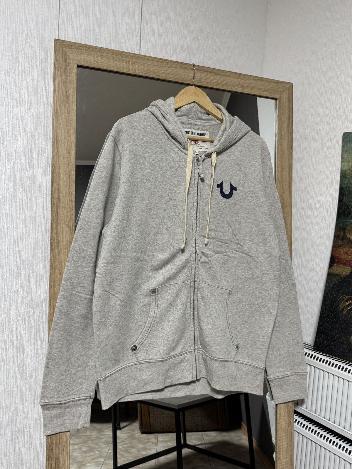 True Religion True Religion Vintage Red Zip Hoodie Buddha Big Logo Cotton Size US XXL / EU 58 / 5 - 4 Thumbnail