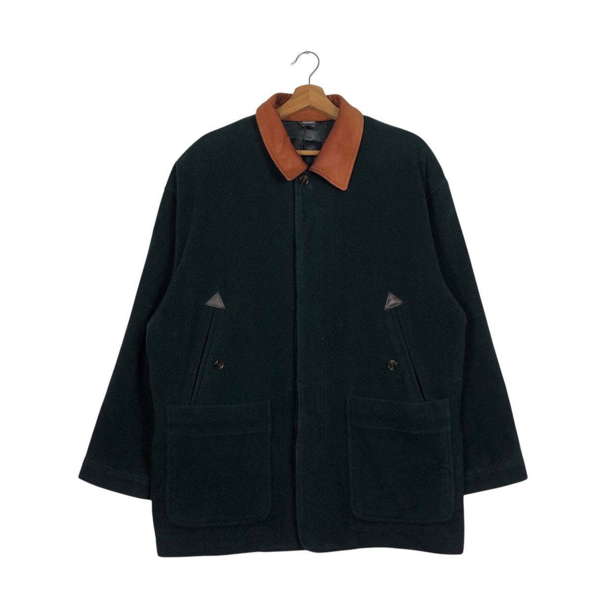 Issey Miyake 📌Vintage Chore Jacket Intermezzo Japan Leather Collar Size US L / EU 52-54 / 3 - 2 Thumbnail