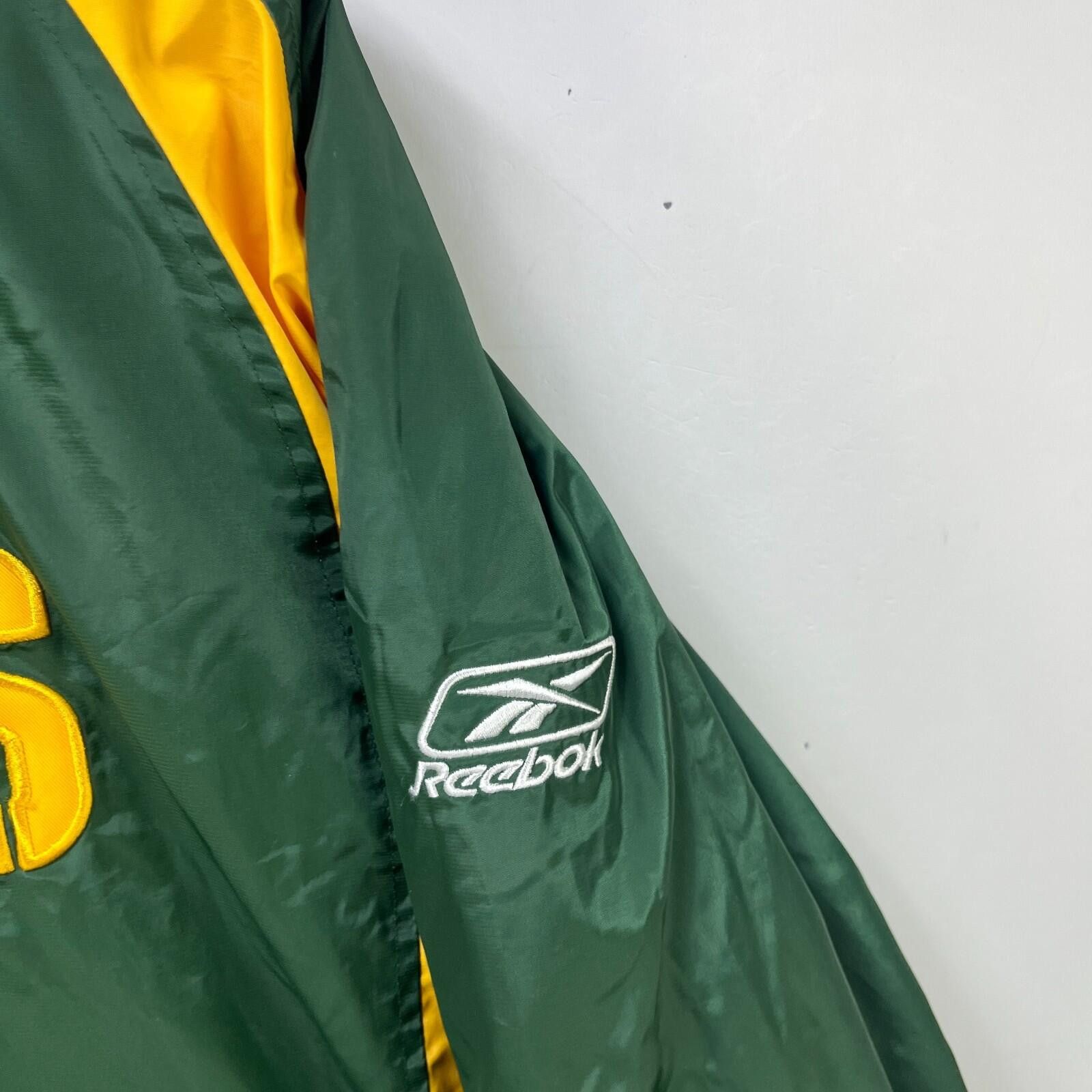 Reebok Vintage 90s Green Bay Packers Windbreaker Jacket Large Size ONE SIZE - 5 Thumbnail