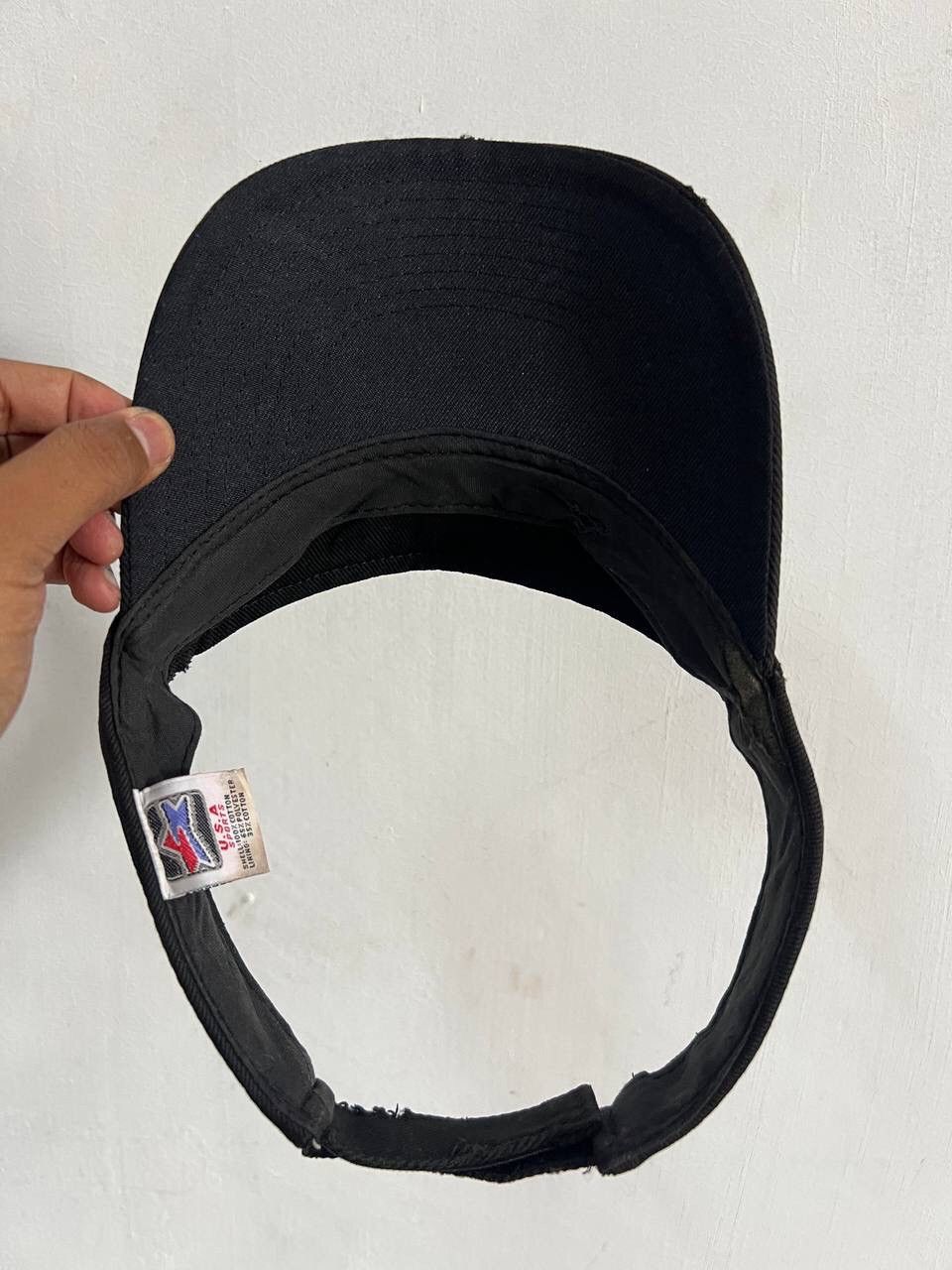 Vintage Plain Black Vintage Visor Hat Size ONE SIZE - 8 Thumbnail