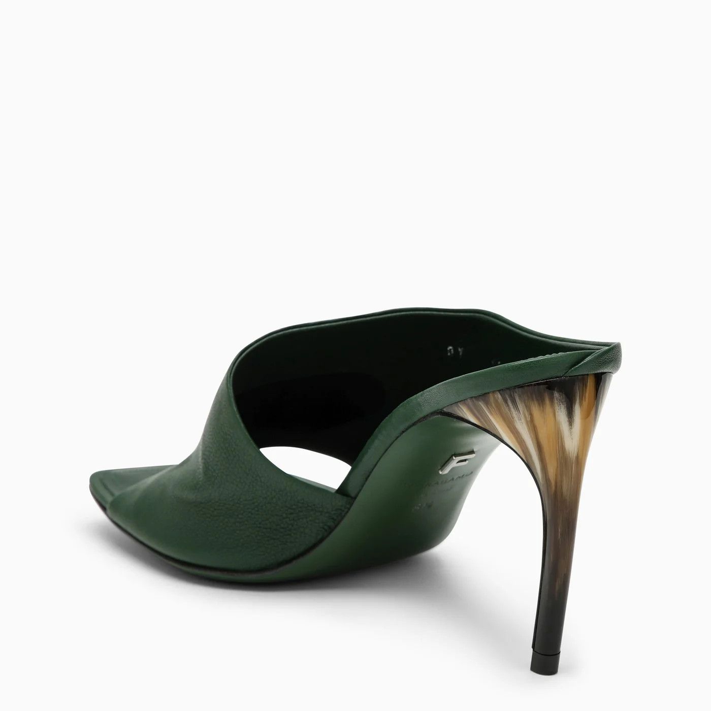Salvatore Ferragamo o1s1rm0924 Curved Heel Slide in Forest Green Size US 9.5 / IT 39.5 - 4 Thumbnail