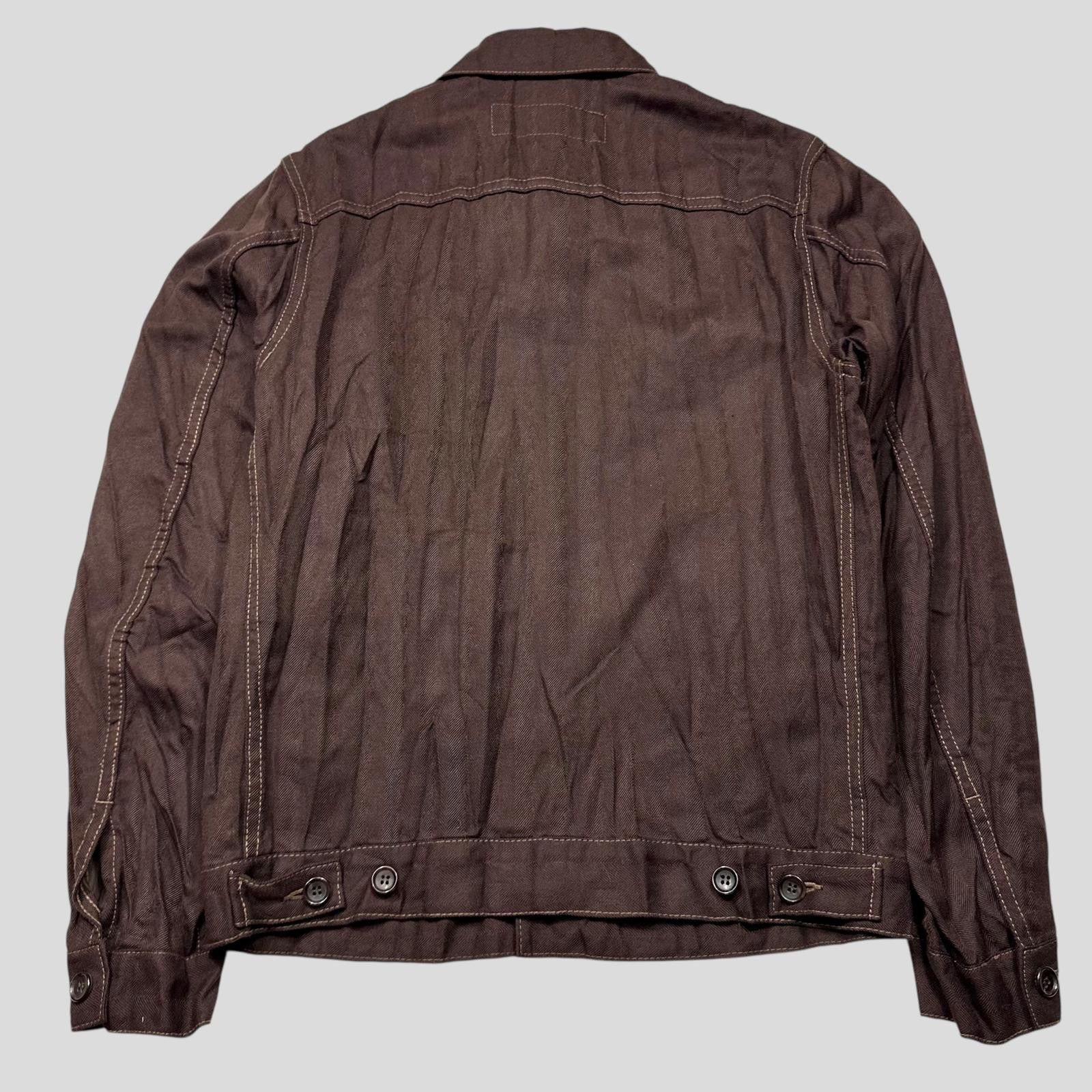 Comme des Garcons CDG Homme 2004 Crinkle Striped Work Jacket - L (M) Size US L / EU 52-54 / 3 - 3 Thumbnail