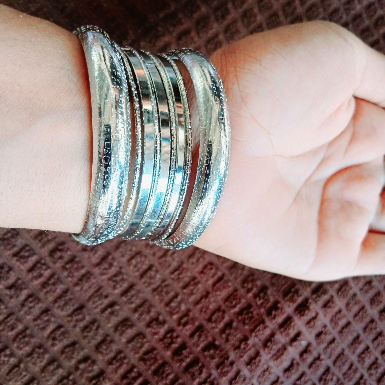 Other Y2K 9PC Metal Bangles Bracelet Size ONE SIZE - 2 Thumbnail