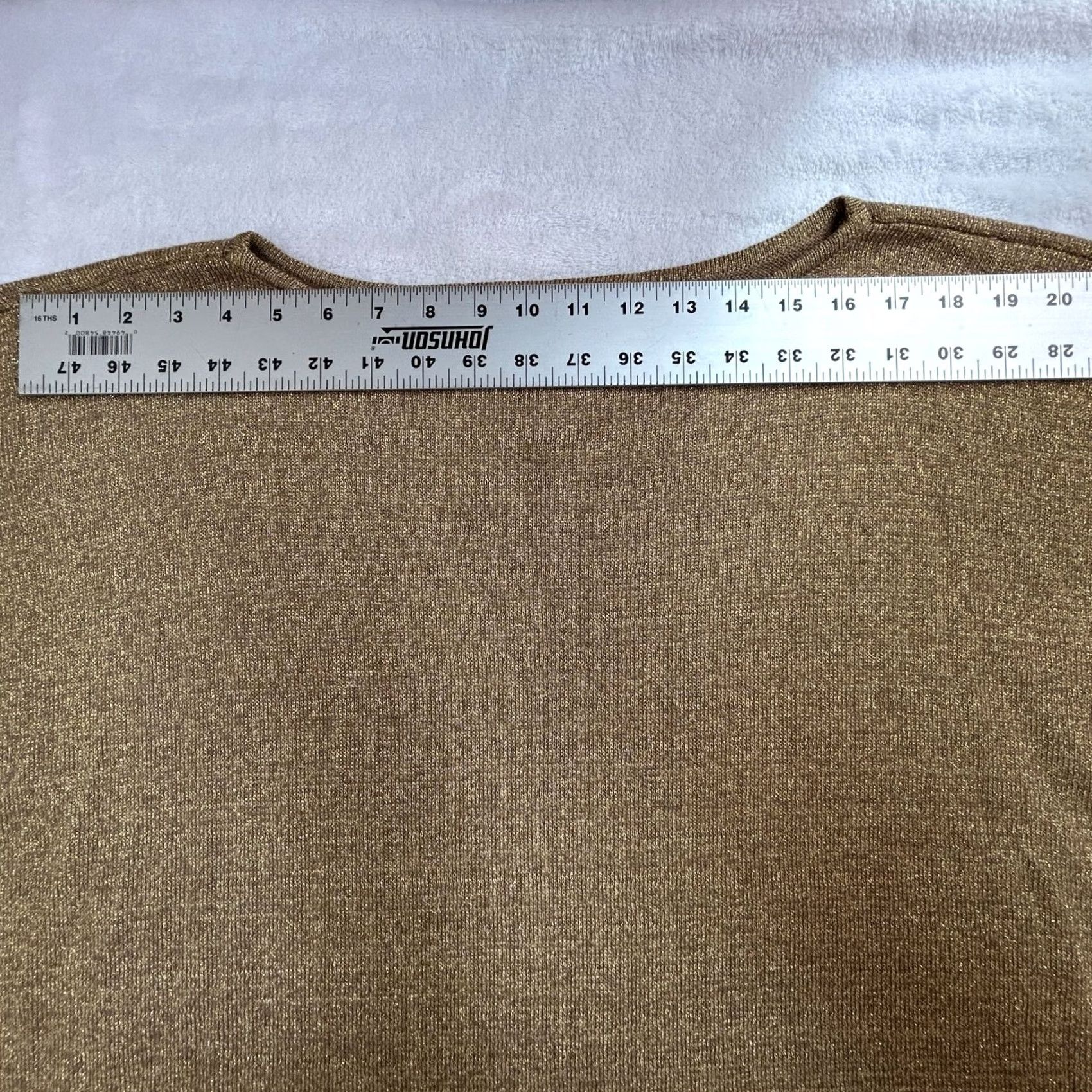 Ralph Lauren Lauren Ralph Lauren Women Gold Metallic Sweater Tunic 2X Pullover 3/4 Sleeve New Size XXL / US 16-18 / IT 52-54 - 5 Thumbnail